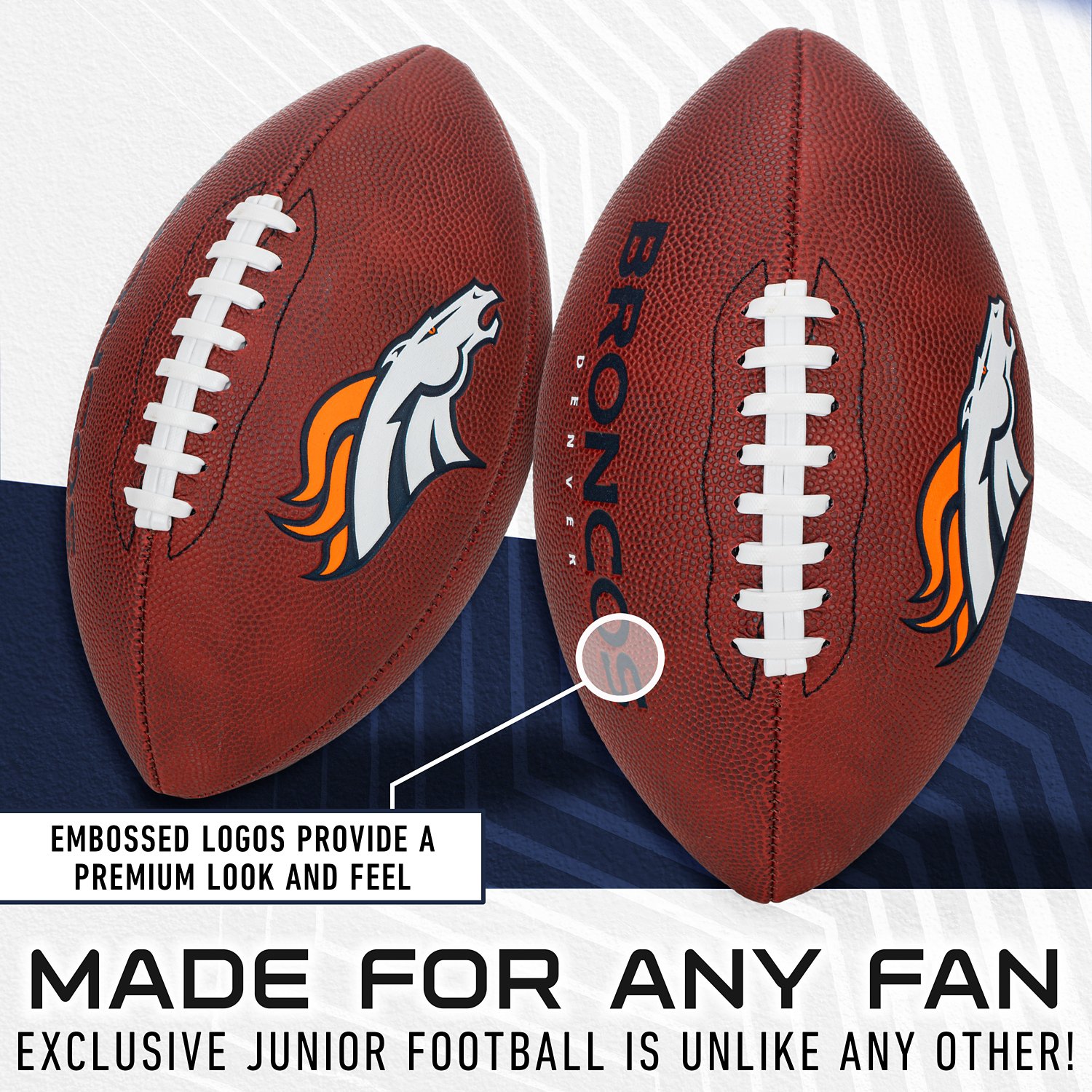 Franklin Sports Denver Broncos NFL Junior Football - view number 4
