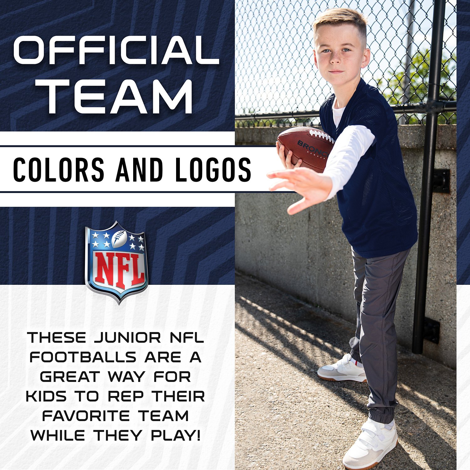 Franklin Sports Denver Broncos NFL Junior Football - view number 8