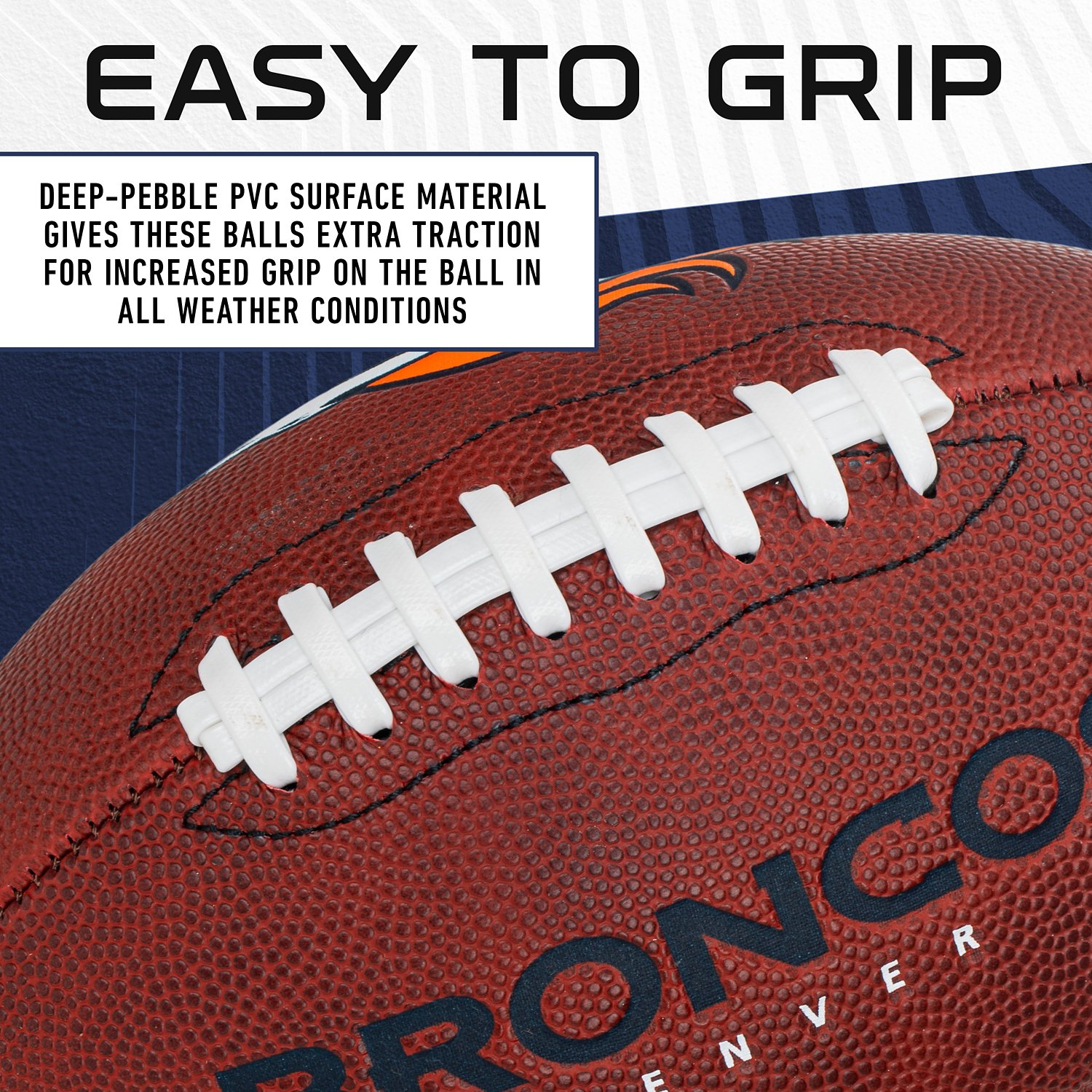 Franklin Sports Denver Broncos NFL Junior Football - view number 6