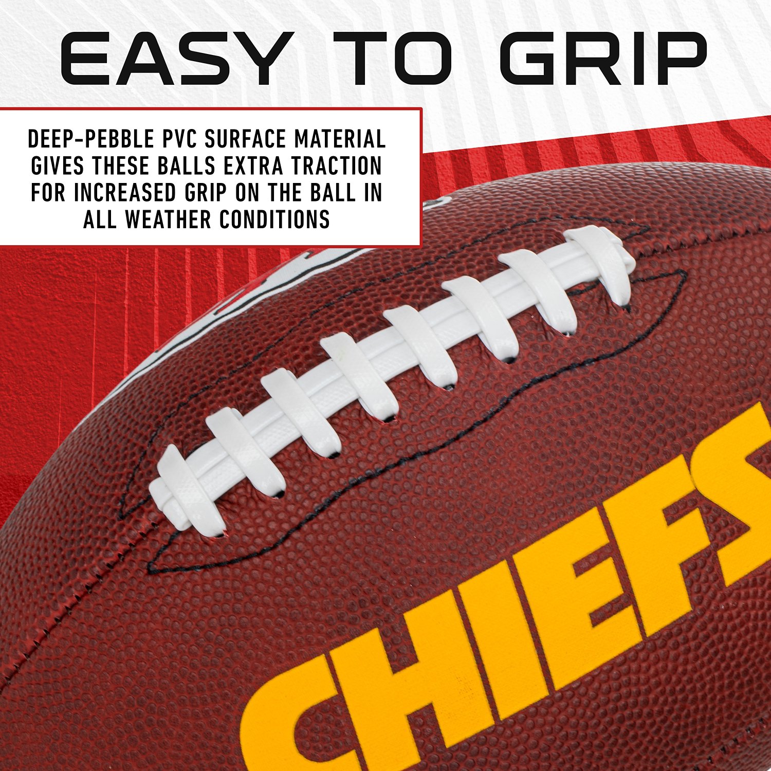 Franklin Sports Kansa City Chiefs NFL Junior Football - view number 6