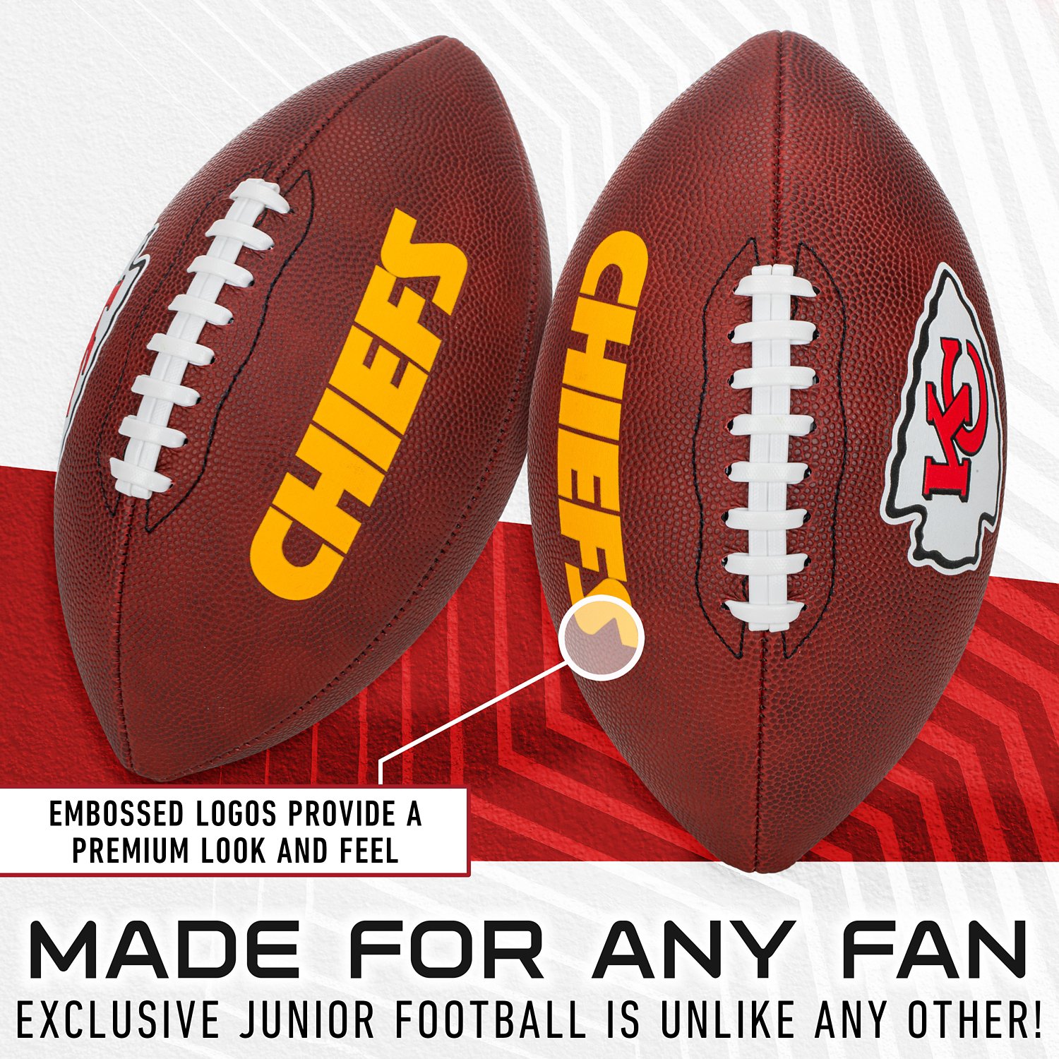 Franklin Sports Kansa City Chiefs NFL Junior Football - view number 4