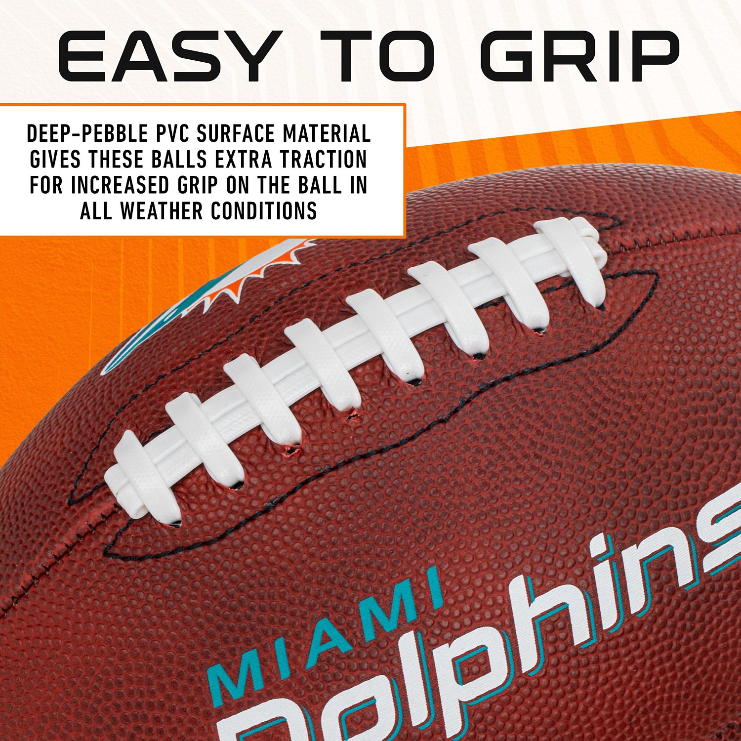 Franklin Sports Miami Dolphins NFL Junior Football - view number 6