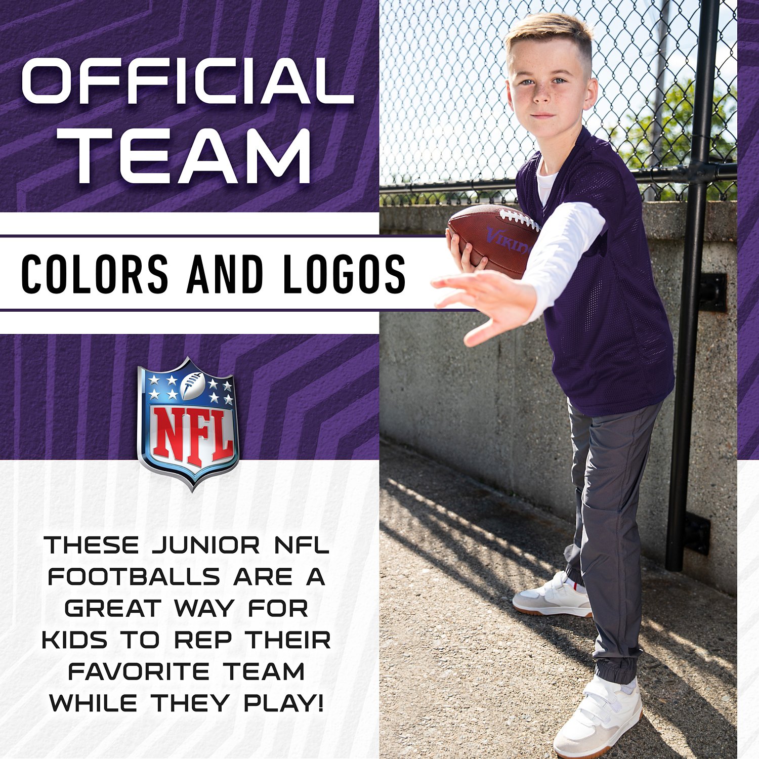 Franklin Sports Minnesota Vikings NFL Junior Football - view number 8