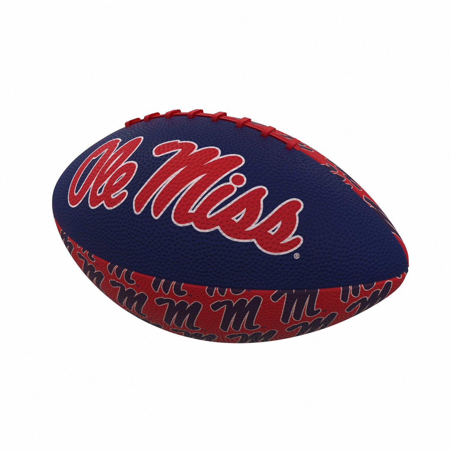 Logo Brands University of Mississippi Repeating Mini-Size Rubber Football - view number 2