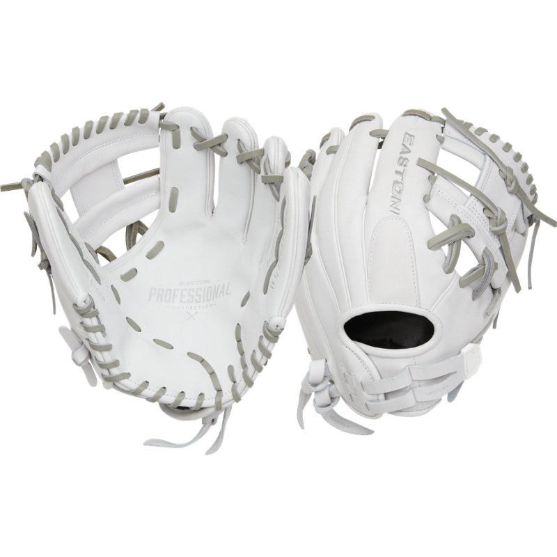EASTON 11.5 in Pro Collection Series Fast-Pitch Softball Infield Glove White/Grey - Sball/Bball Glove And Mitt at Academy Sports
