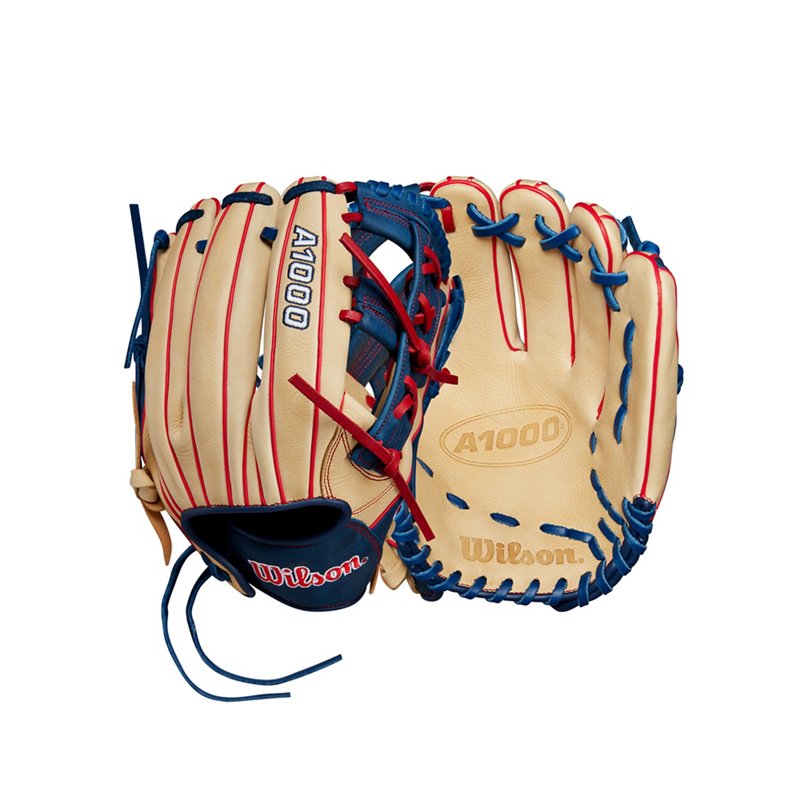 Wilson 12 in Youth A1000 1912 Infield Baseball Glove Beige/Navy Blue - Sball/Bball Glove And Mitt at Academy Sports