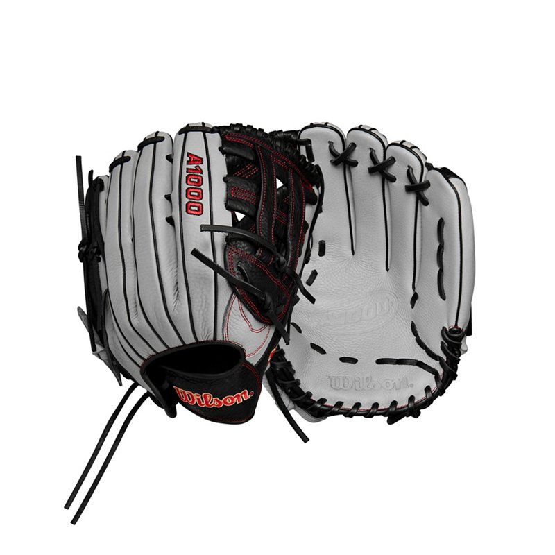 Wilson 12.5 in A1000 1750 Outfield Baseball Glove Grey/Black - Sball/Bball Glove And Mitt at Academy Sports