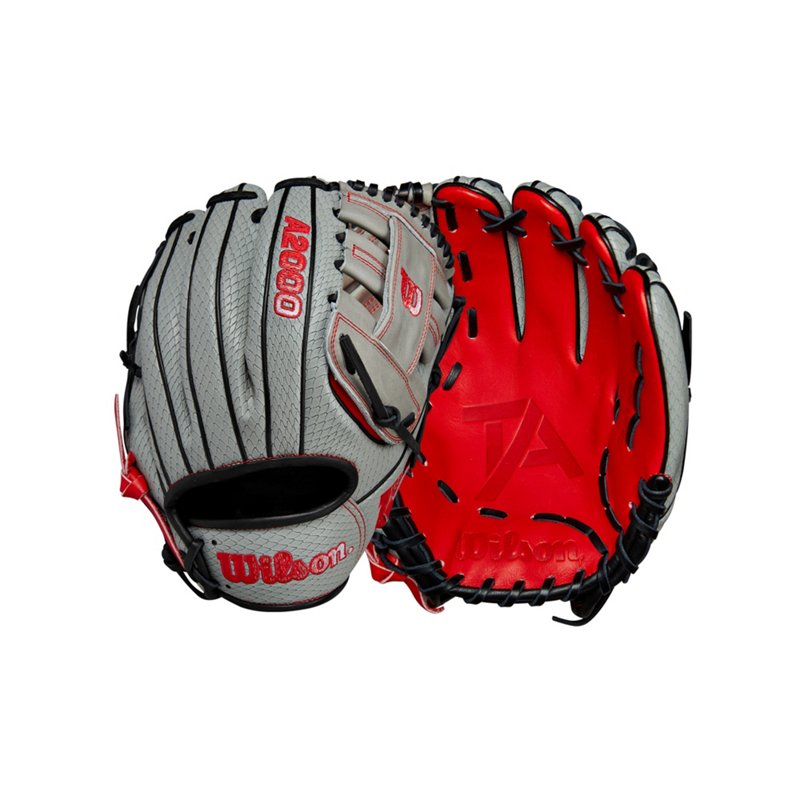 Wilson A2000 T. Anderson Game Model With SuperSkin 11.5 in Baseball Fielding Glove Red/Grey – Sball/Bball Glove And Mitt at Academy Sports