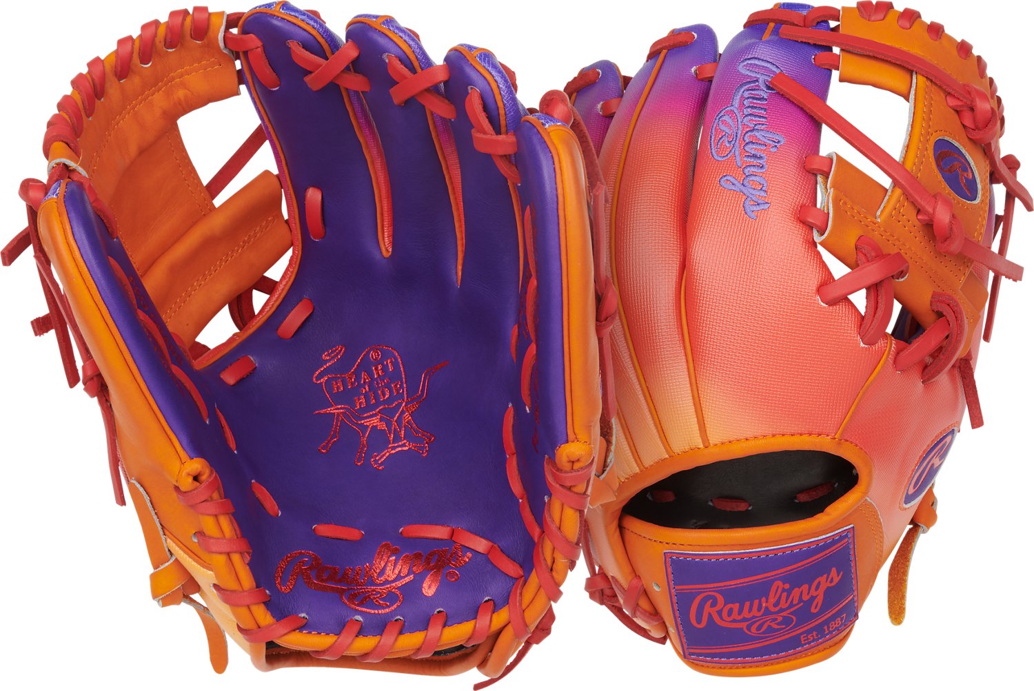 Rawlings 11.5 in Heart of the Hide Fun Burst Edition Fielding Baseball Glove