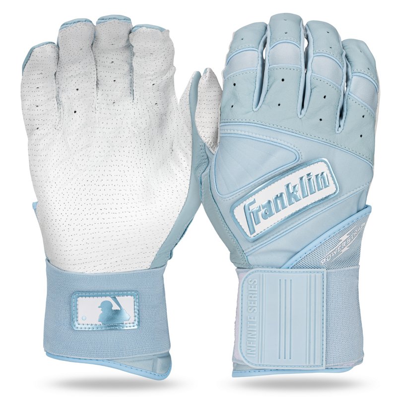 Franklin Adult MLB Infinite Series Power Strap Batting Gloves Carolina Blue, Large - Batting Gloves at Academy Sports