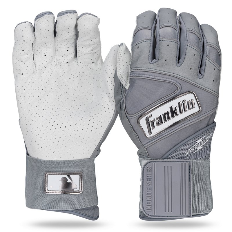 Franklin Adult MLB Infinite Series Power Strap Batting Gloves Grey, Medium - Batting Gloves at Academy Sports