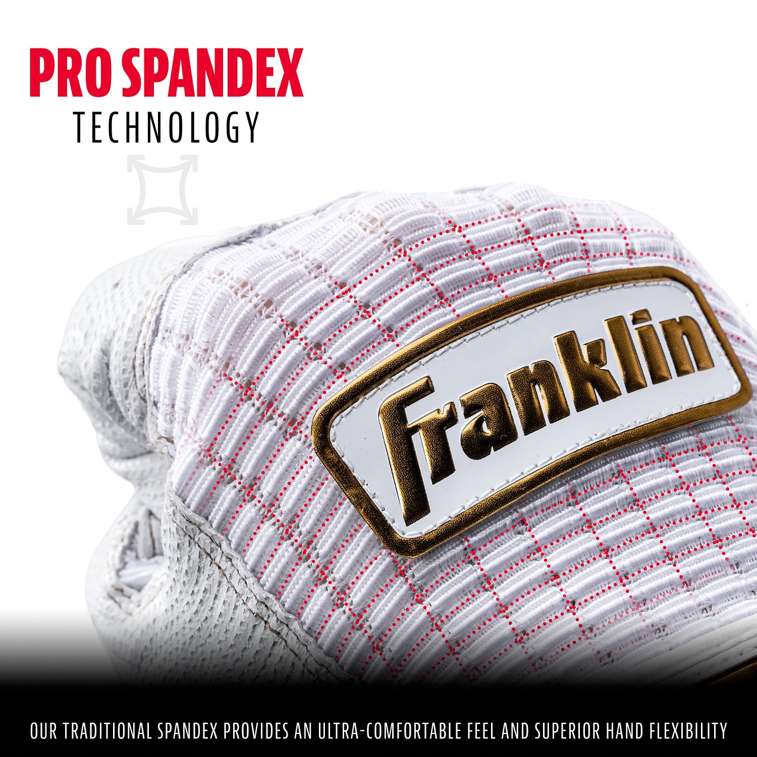 Franklin Adults' Pro Classic Batting Gloves                                                                                      - view number 6