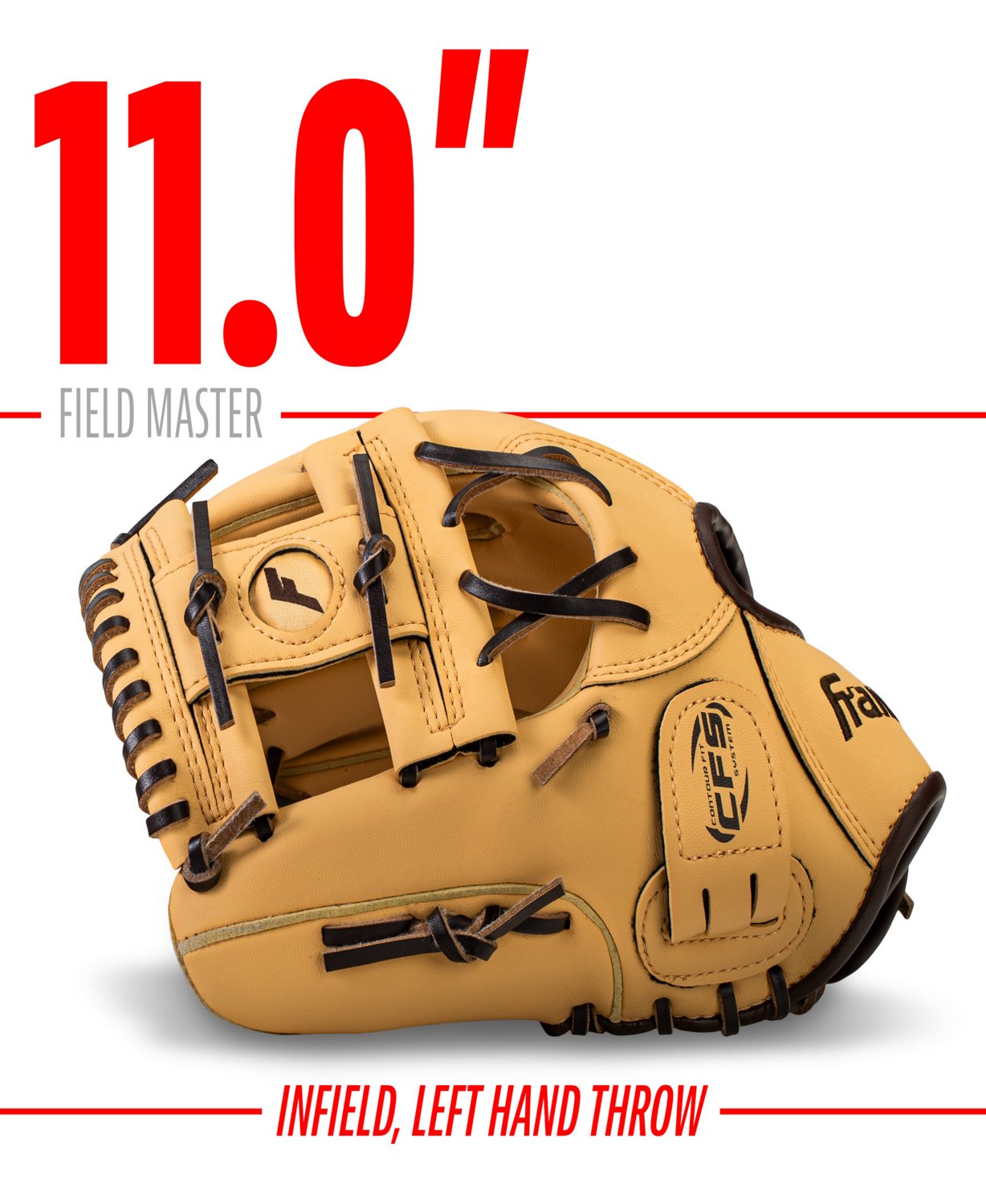 Franklin Sports 11 in. Youth Field Master Baseball and Softball Glove Left-Handed - view number 3