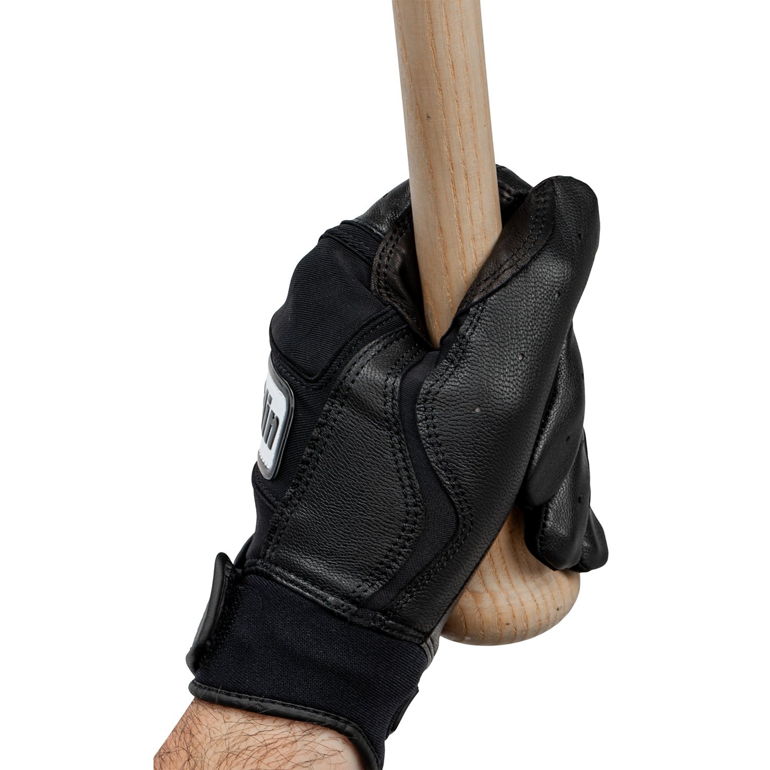 Franklin Sports MLB Powerstrap Batting Gloves - Black Hi-lite - Adult Small - view number 5