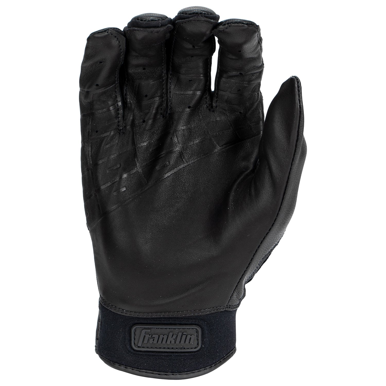 Franklin Sports MLB Powerstrap Batting Gloves - Black Hi-lite - Adult Small - view number 3