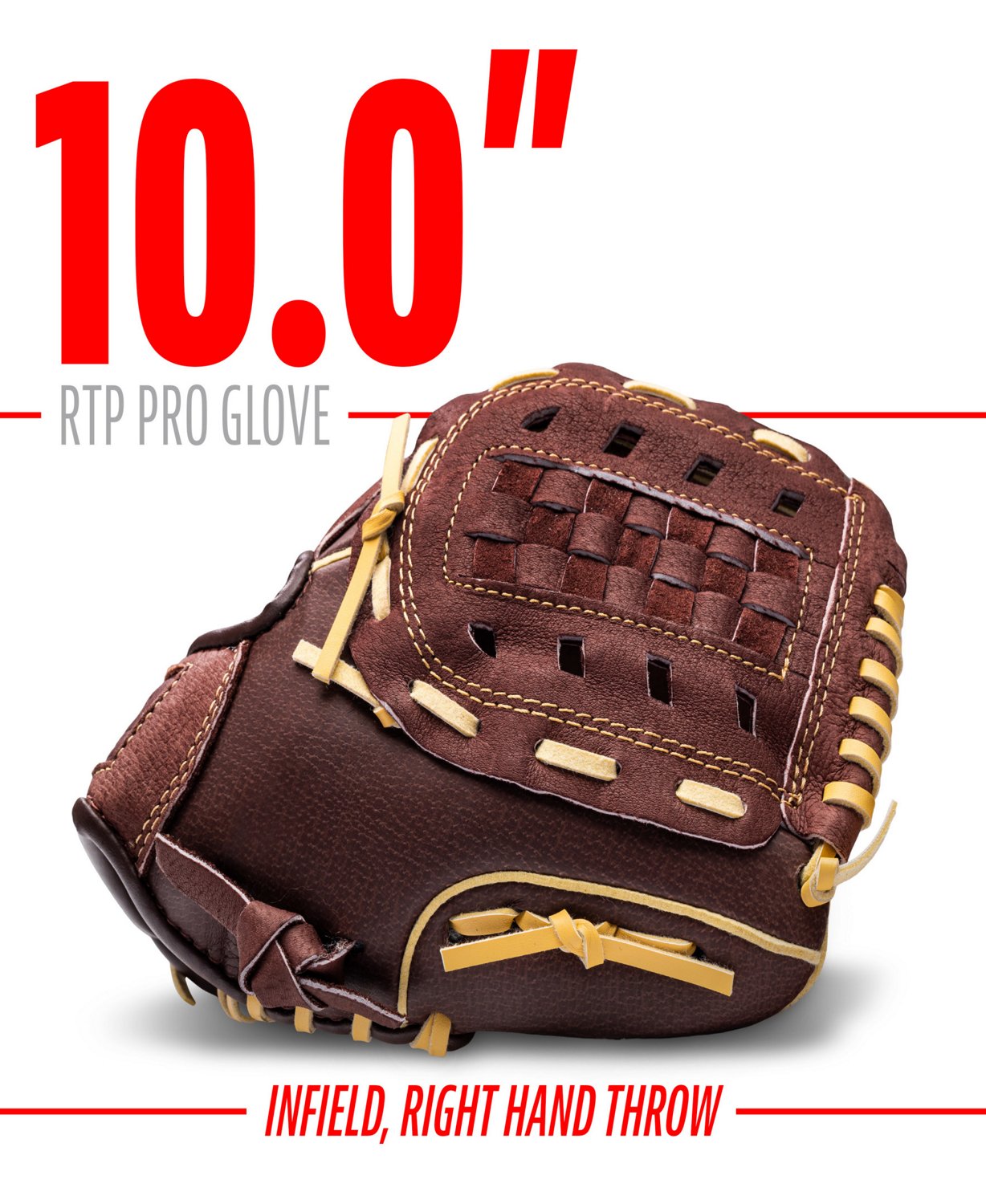 Franklin Sports Baseball Gloves - RTP Pro Baseball Fielding Glove - Infield Glove - 10"