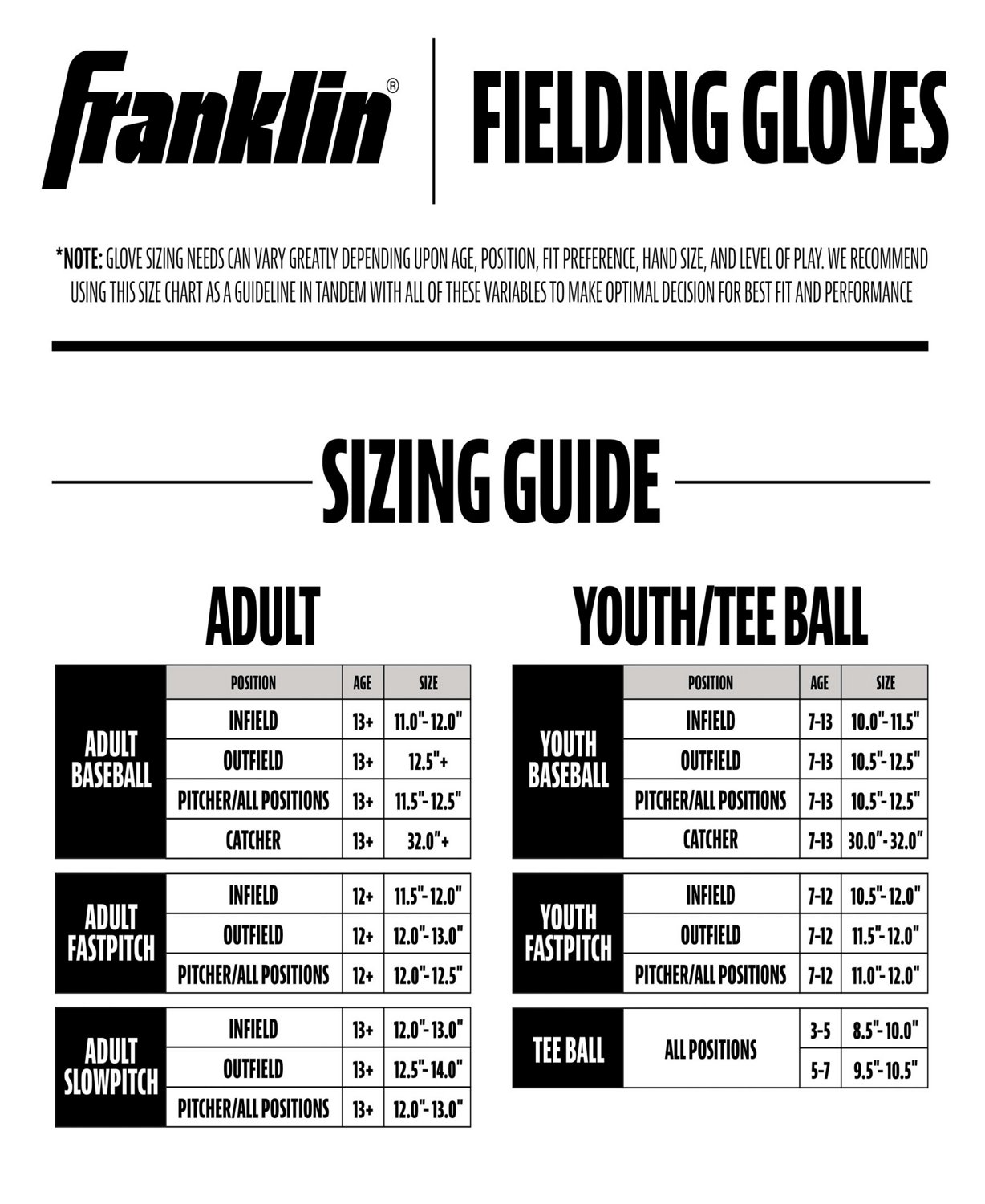  Franklin Sports Baseball Gloves - RTP Pro Baseball Fielding Glove - Infield Glove - 10" - view number 8
