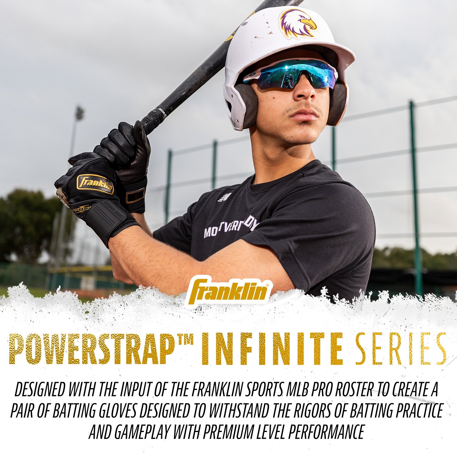 Franklin Sports Youth MLB Infinite Powerstrap Batting Gloves