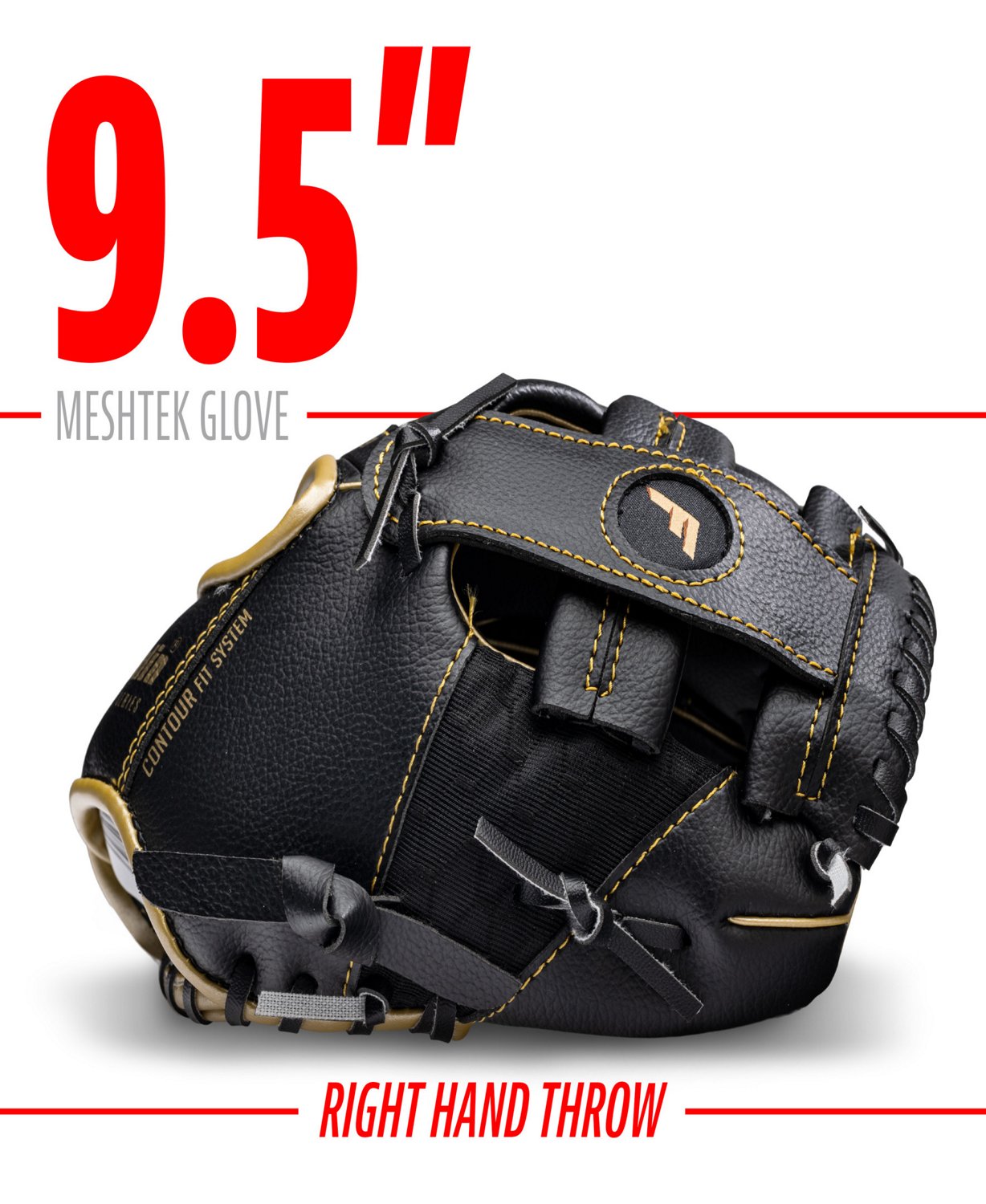 Franklin Youth Meshtek 9.5" T-ball Glove with Ball - view number 4