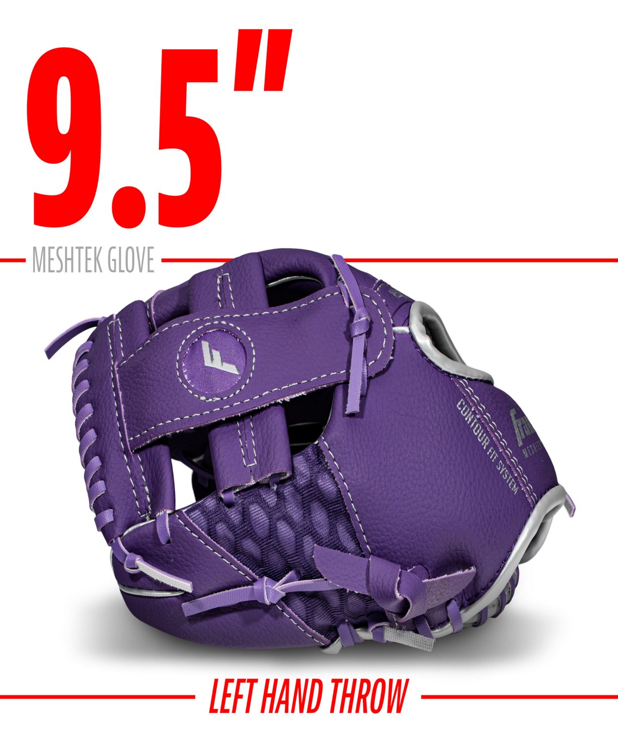 Franklin Youth Meshtek 9.5" T-ball Glove with Ball - view number 4