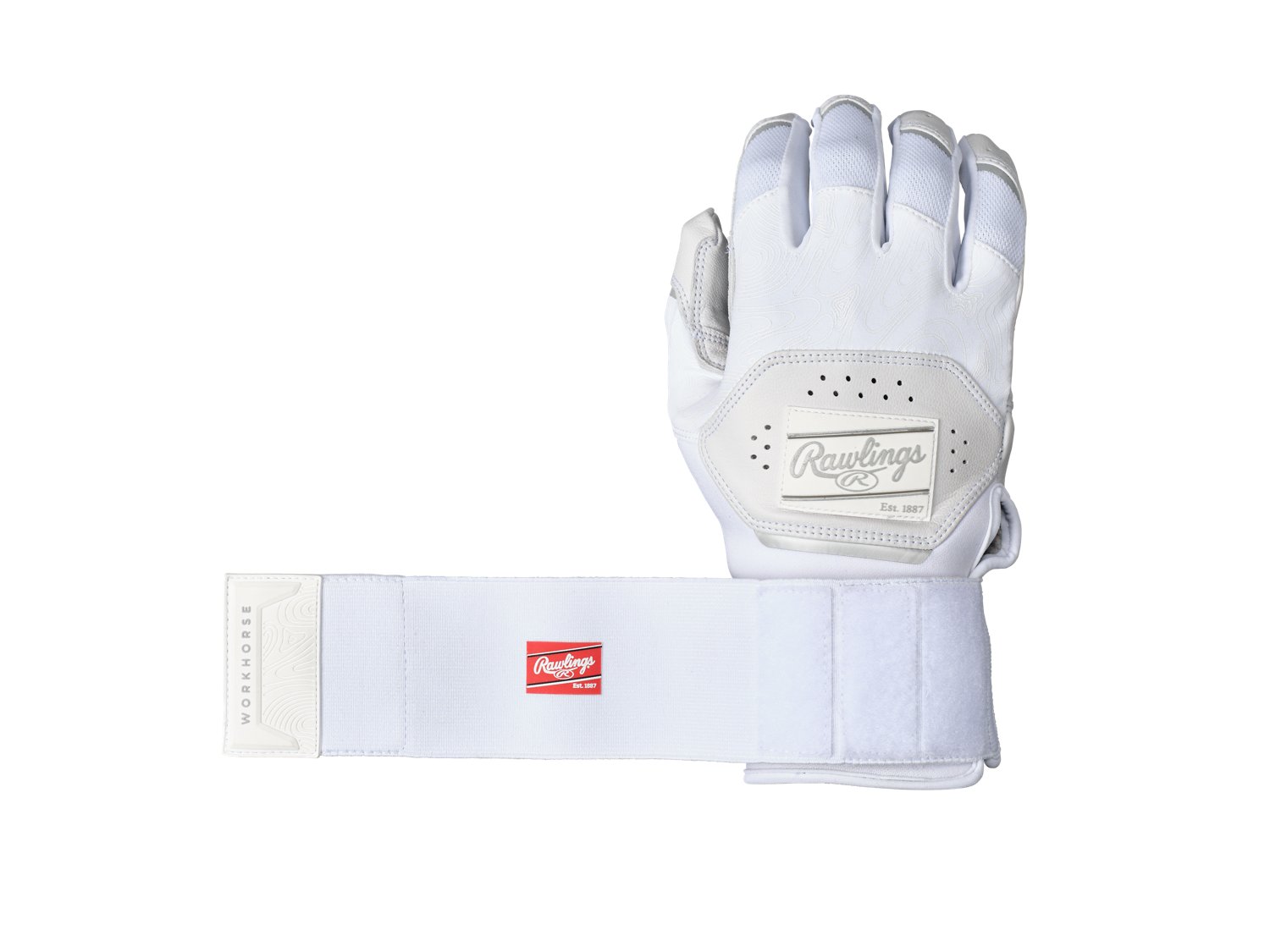 Rawlings Workhorse Baseball Batting Gloves with Compression Strap                                                                - view number 5