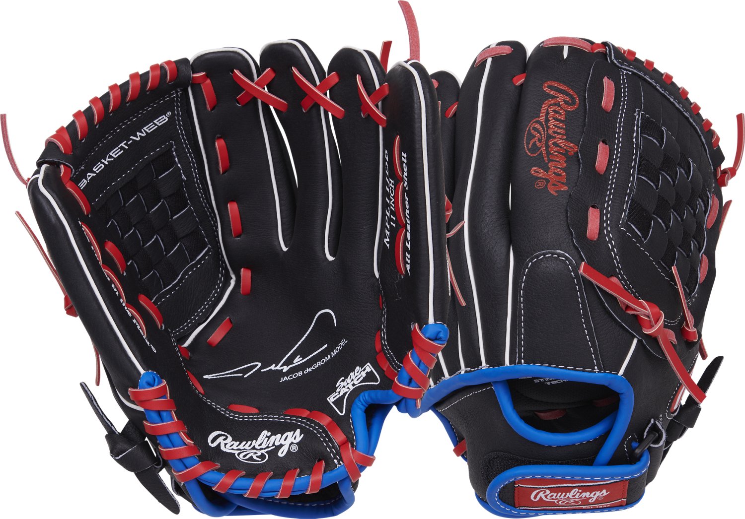 Rawlings Youth 11 in Mark of a Pro Texas Rangers Jacob DeGrom 48 Baseball All Purpose Glove