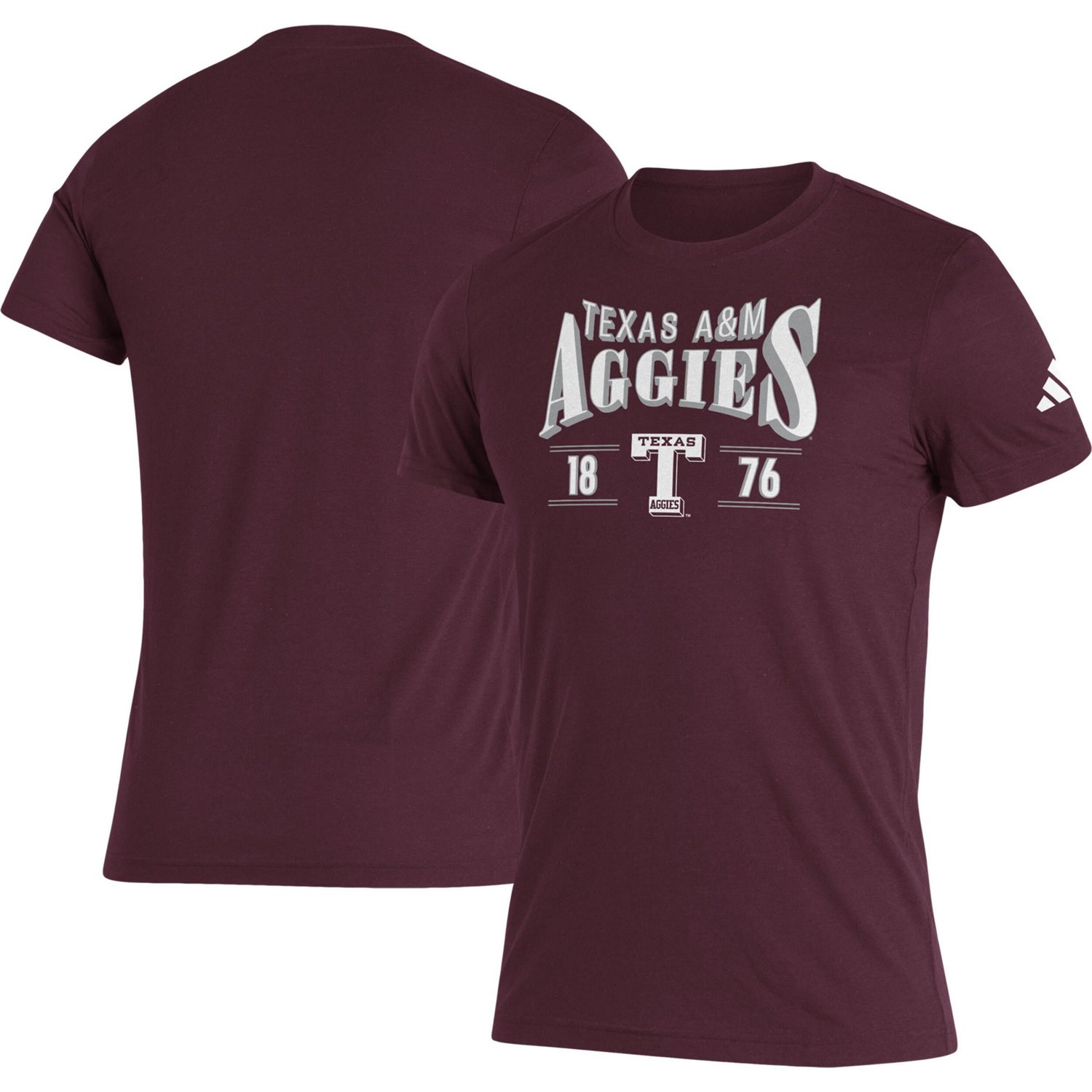 adidas Texas AM Aggies Along The Shadow Tri-Blend T-Shirt - view number 1