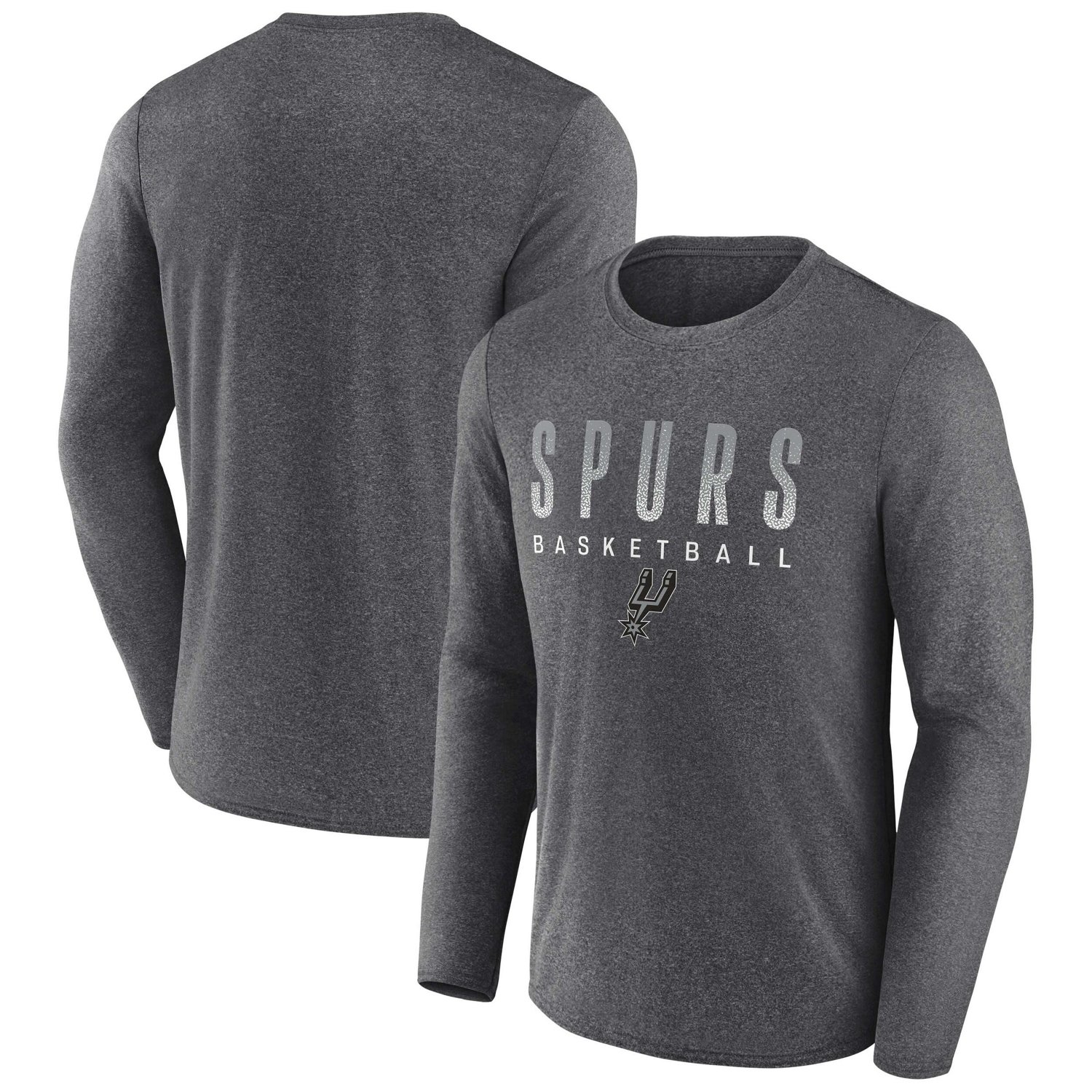 Fanatics Branded Heathered Charcoal San Antonio Spurs Where Legends Play Iconic Practice Long Sleeve T-Shirt - view number 1