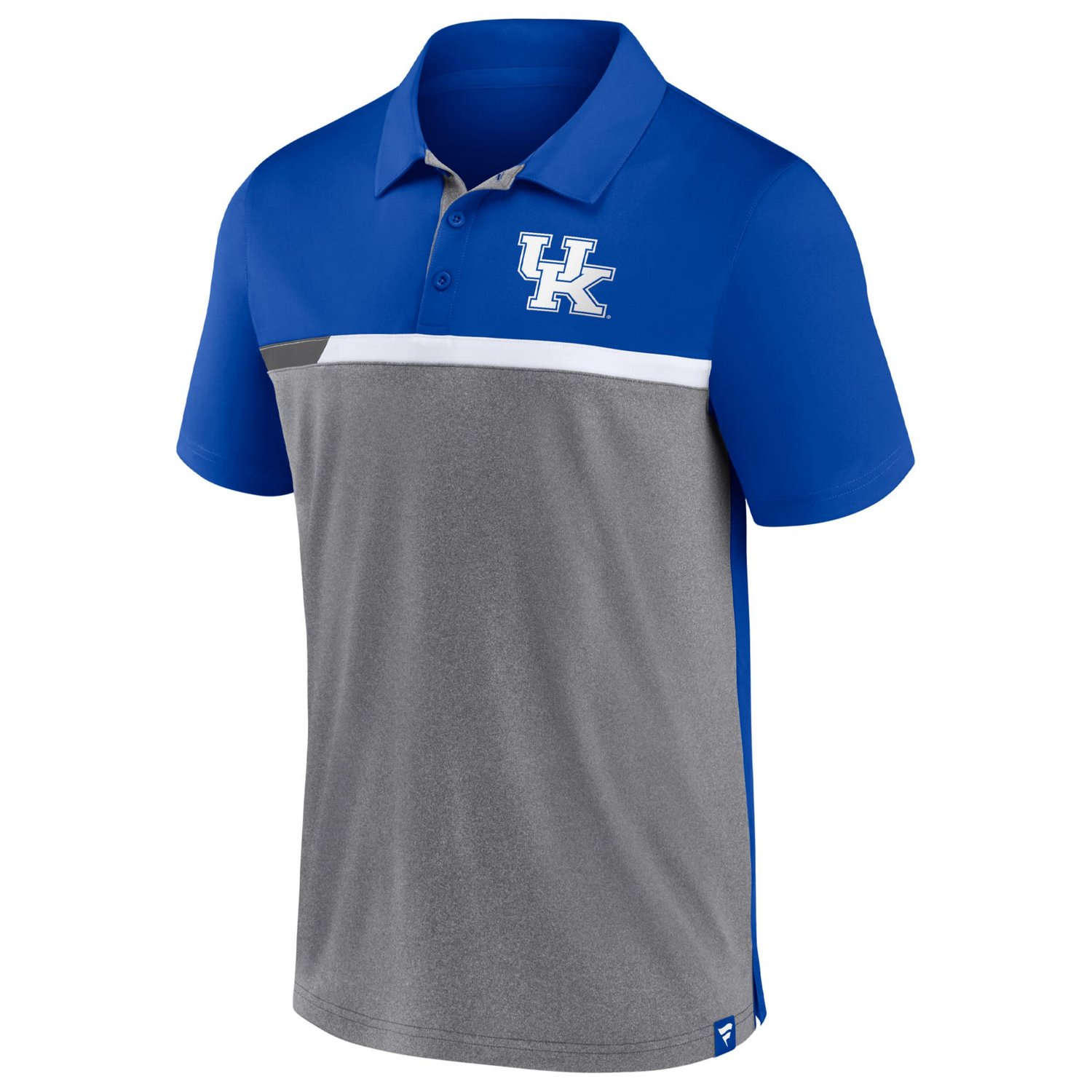 Fanatics Branded /Heathered Gray Kentucky Wildcats Split Block Color Block Polo - view number 2