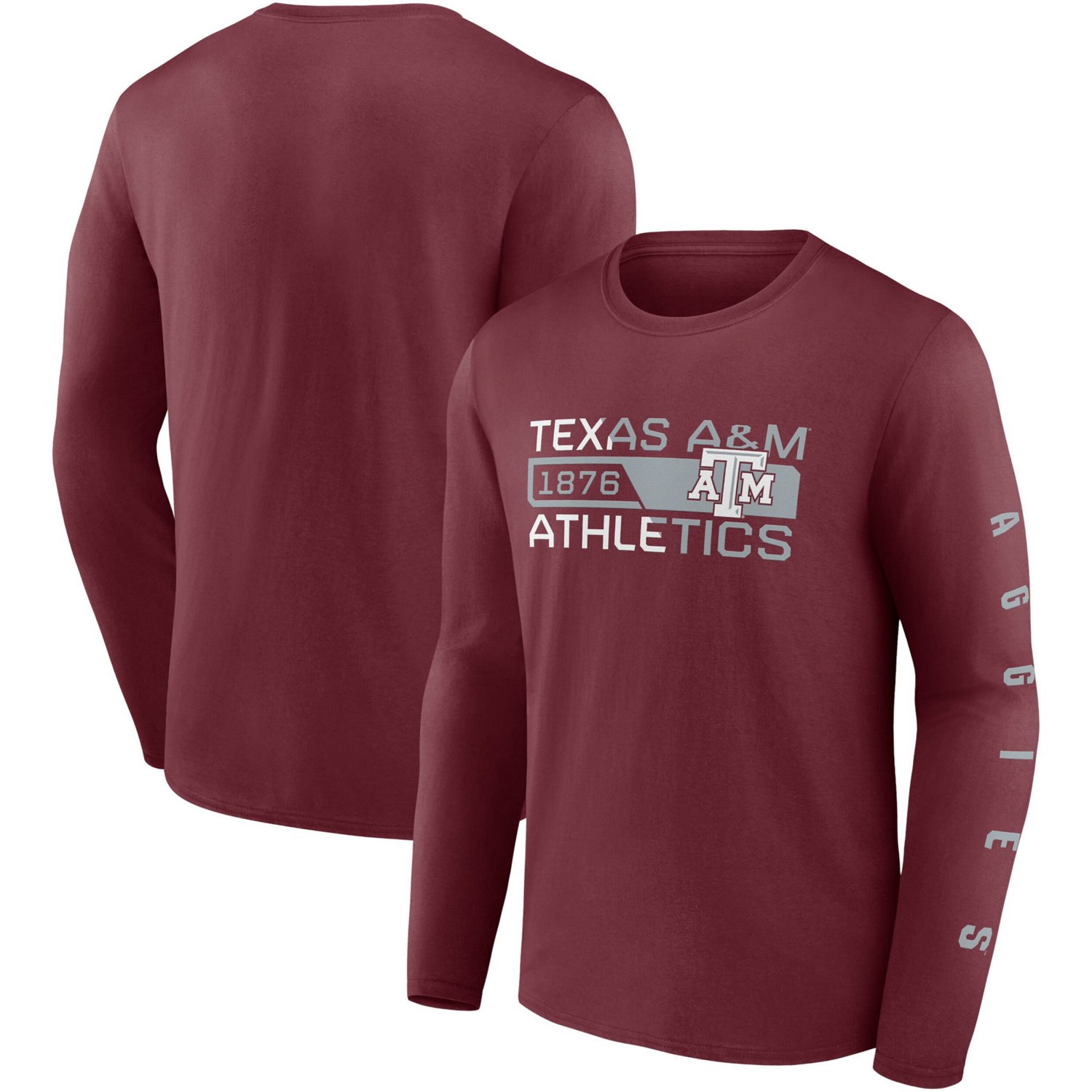 Fanatics Branded Texas AM Aggies Broad Jump 2-Hit Long Sleeve T-Shirt - view number 1