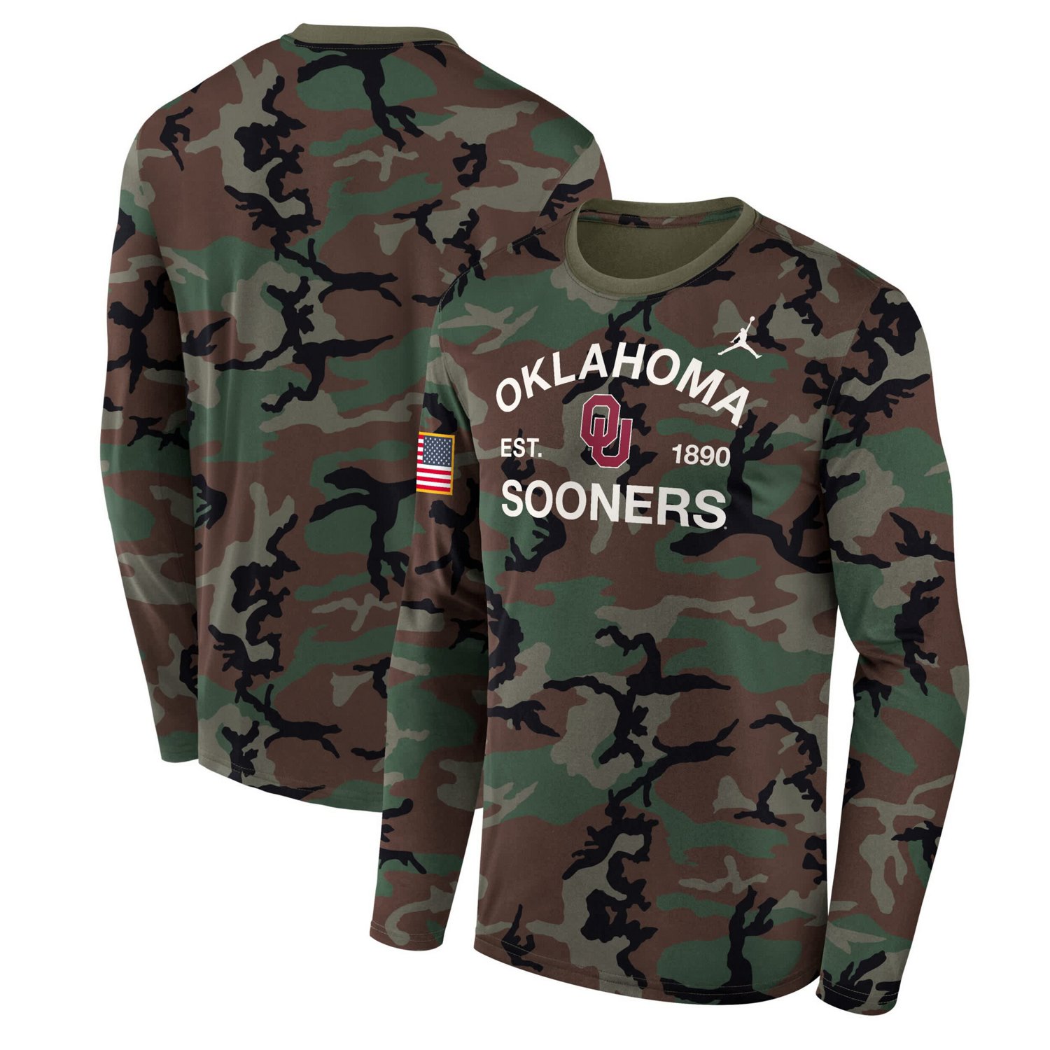 Jordan Brand Oklahoma Sooners 2025 Military Appreciation Legend Dri-FIT Long Sleeve T-Shirt