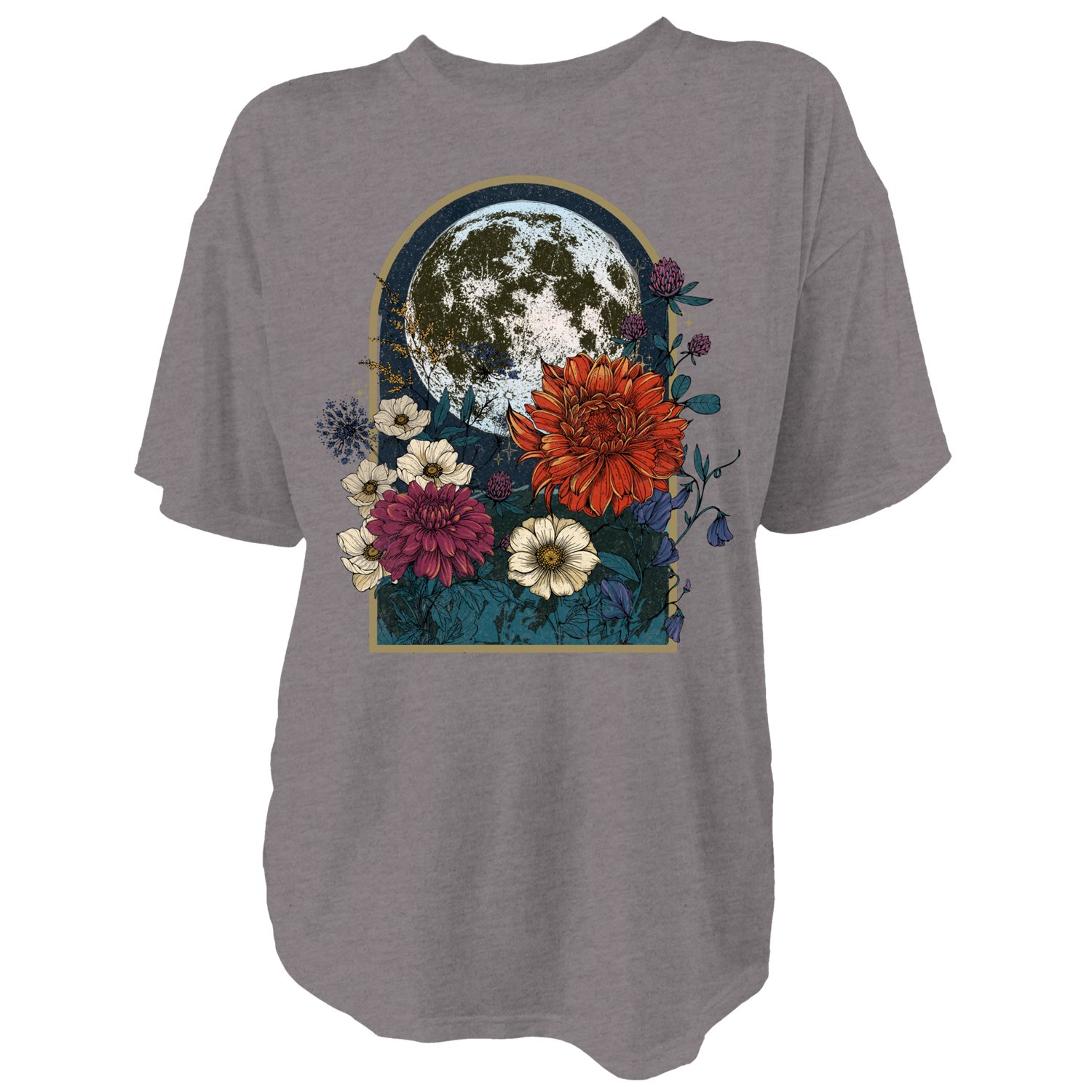 Live Outside the Limits Women's Moon Flowers Oversized