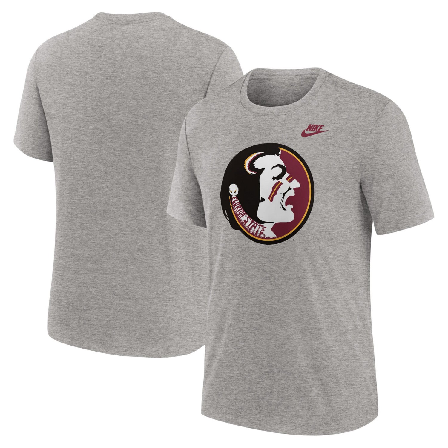 Nike Heather Florida State Seminoles Blitz Evergreen Legacy Primary Tri-Blend T-Shirt                                            - view number 1