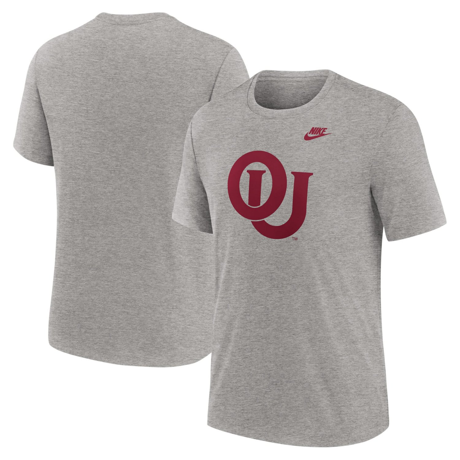 Nike Heather Oklahoma Sooners Blitz Evergreen Legacy Primary Tri-Blend T-Shirt                                                   - view number 1