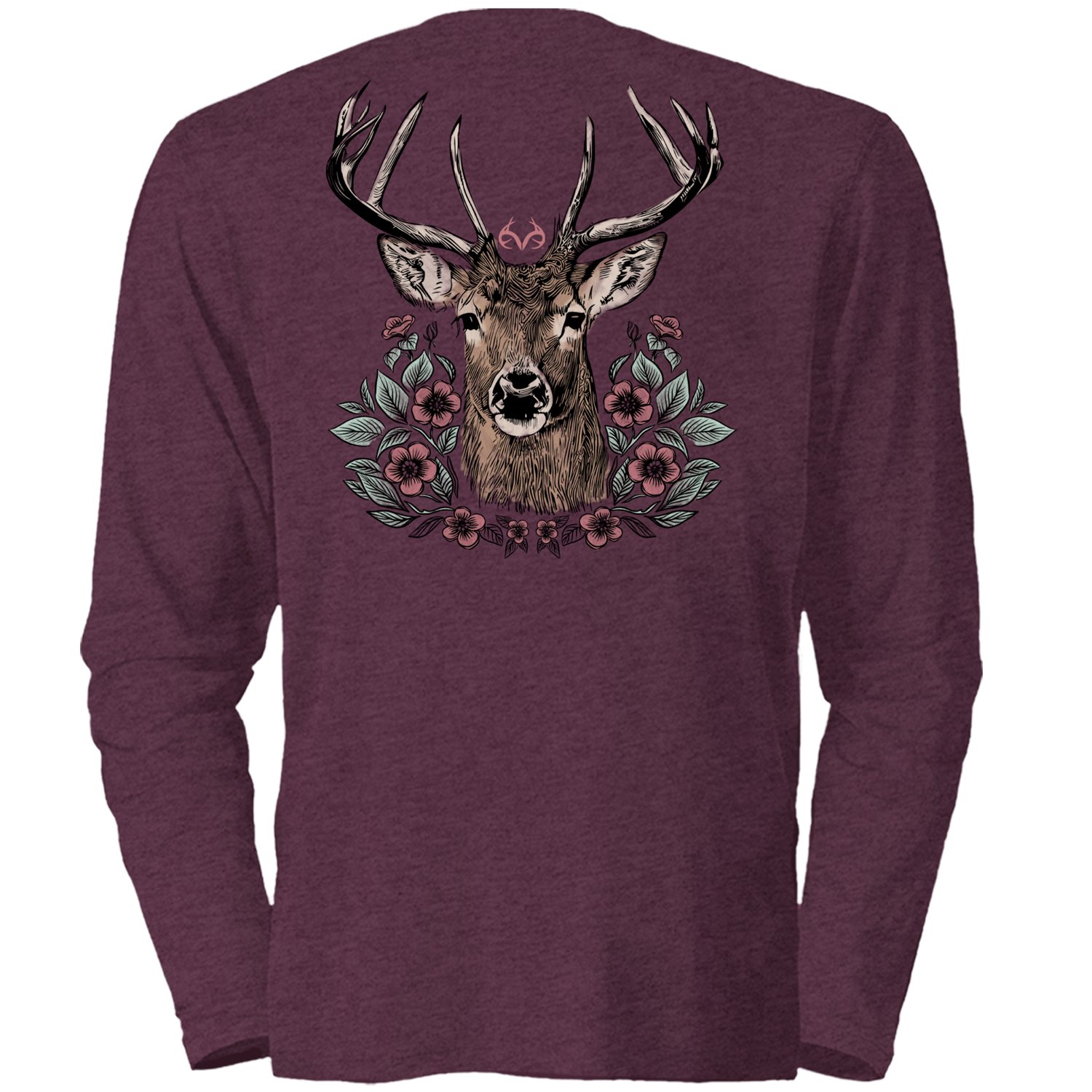 Realtree Women's Floral Deer Head Long Sleeve Graphic T-shirt - view number 2