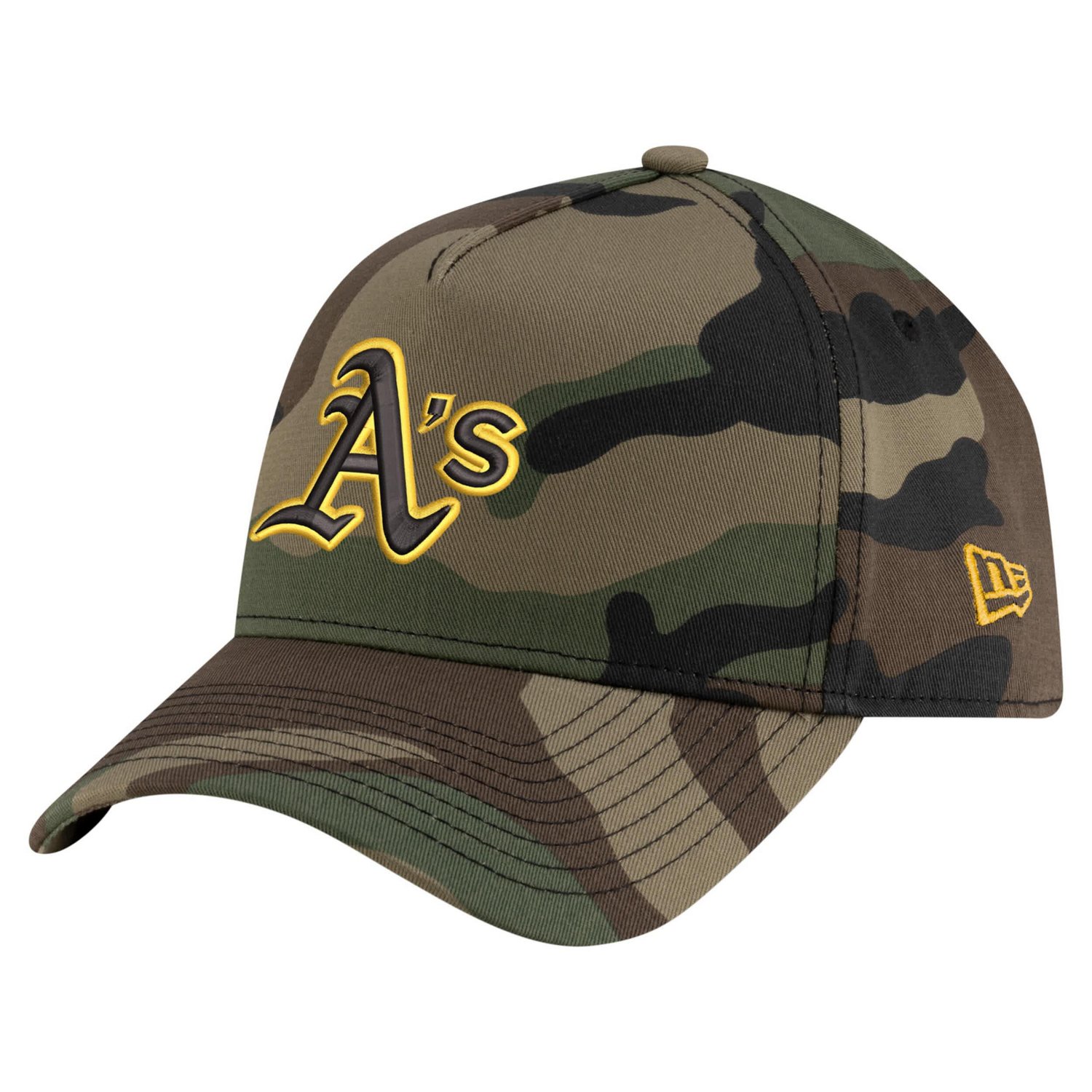 New Era Athletics Woodland Team Pop 9FORTY A-Frame Adjustable Hat