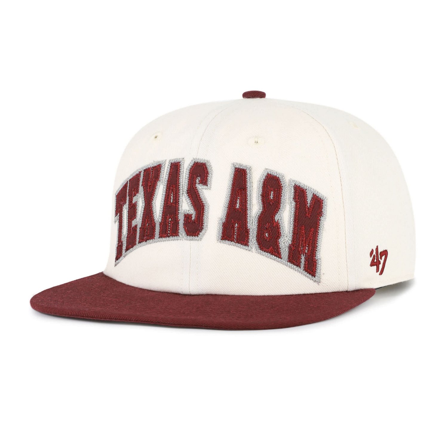 Unisex '47 Texas AM Aggies Crossover Off Hand Captain Adjustable Hat - view number 2