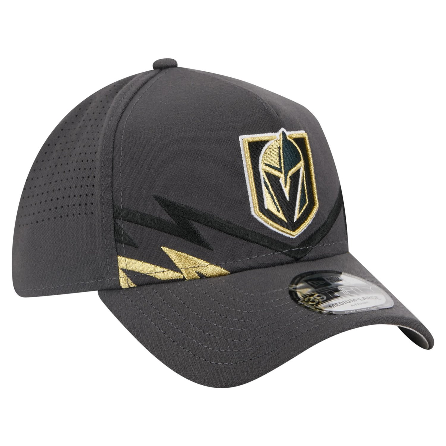 New Era Vegas Golden Knights Zig Zag 39THIRTY A-Frame Perforated Flex Hat - view number 3