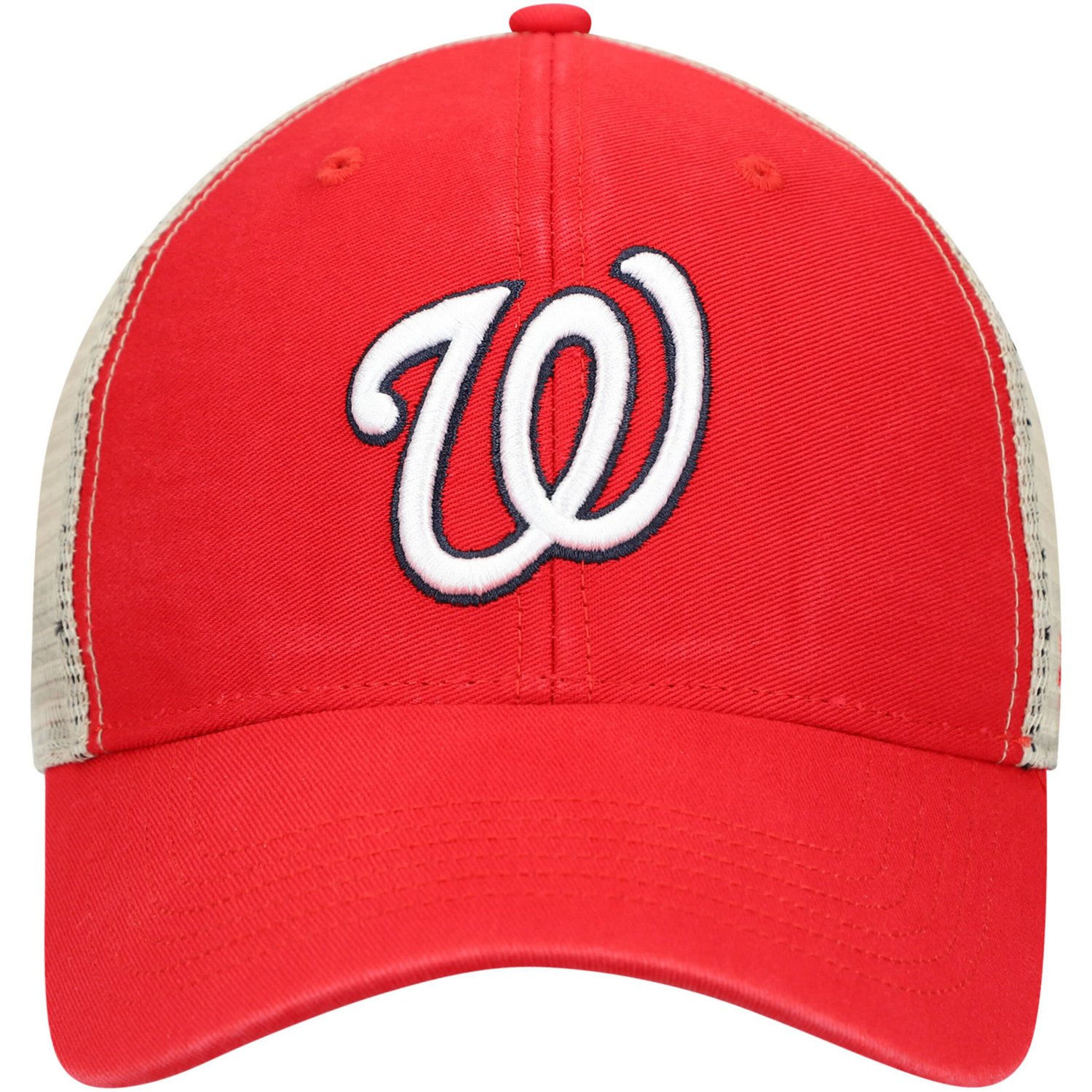 '47 /Natural Washington Nationals Flagship Washed MVP Trucker Snapback Hat                                                       - view number 2