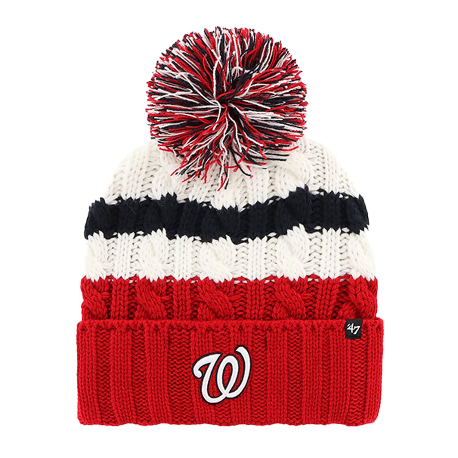 '47 /Red Washington Nationals Ashfield Cuffed Knit Hat with Pom                                                                  - view number 1