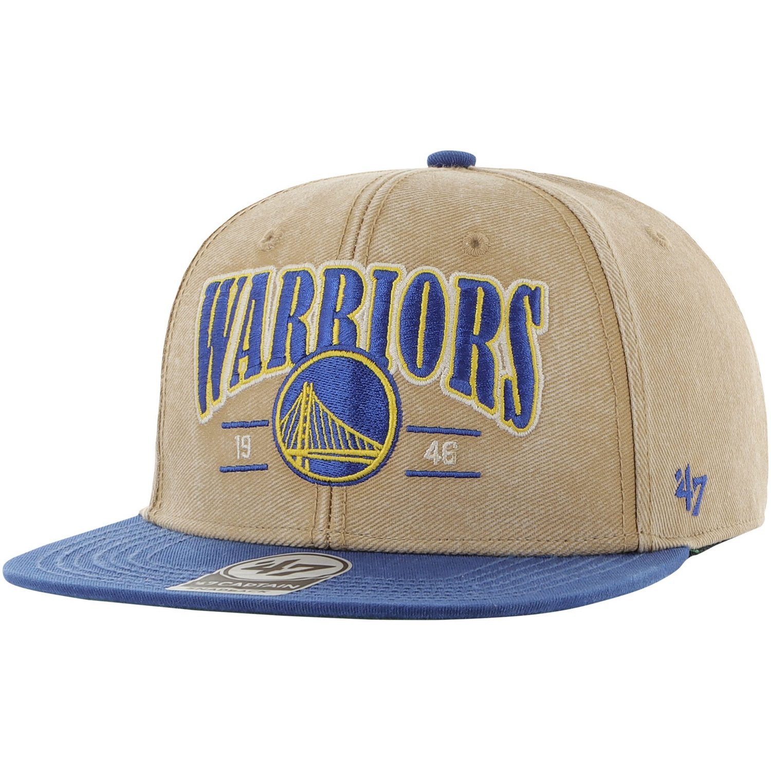 '47 /Royal Golden State Warriors Chilmark Captain Snapback Hat