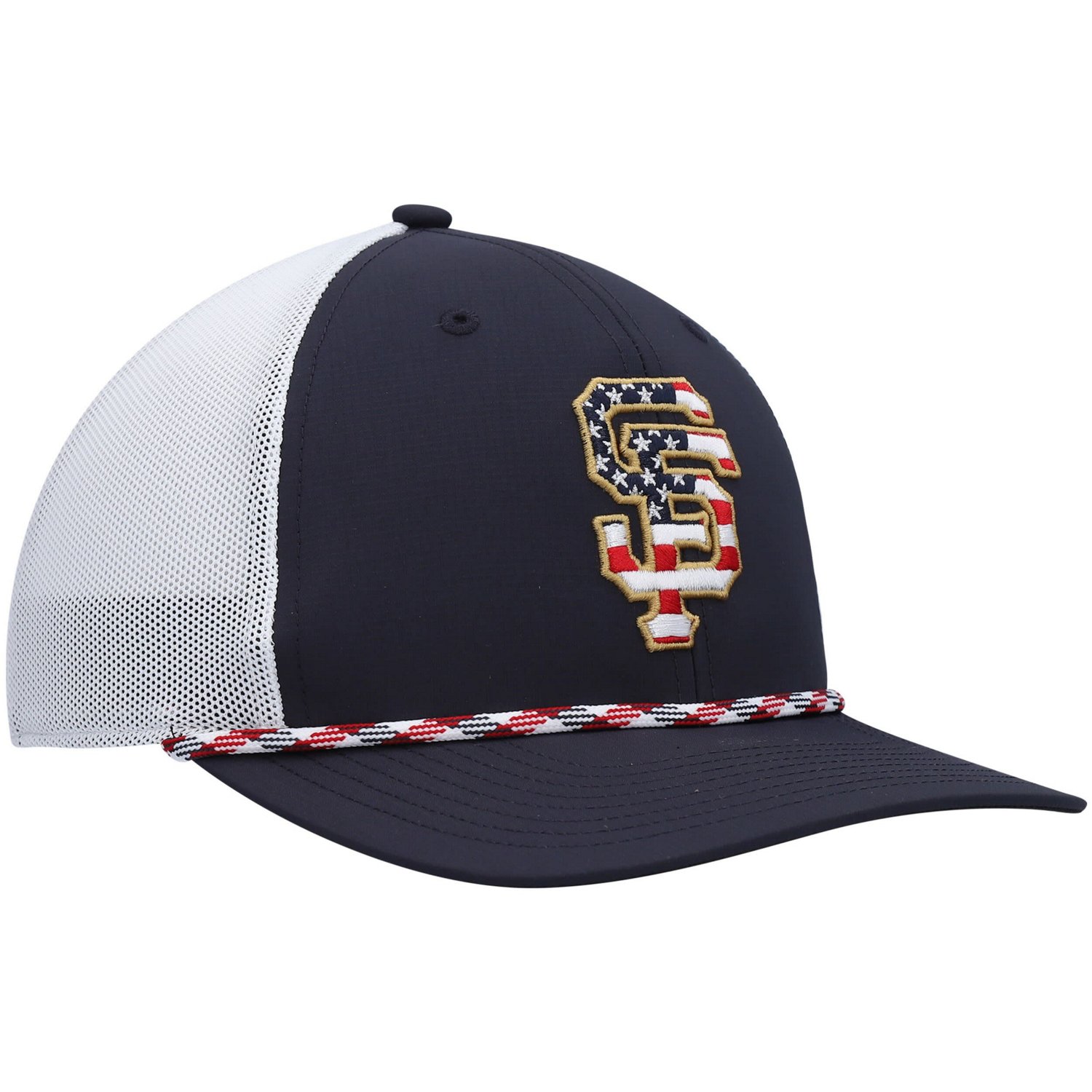 '47 /White San Francisco Giants Flag Fill Trucker Snapback Hat