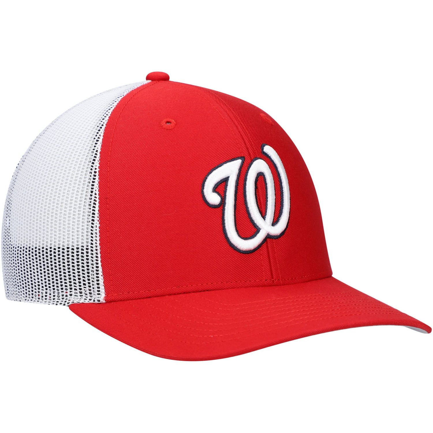 '47 /White Washington Nationals Primary Logo Trucker Snapback Hat - view number 3