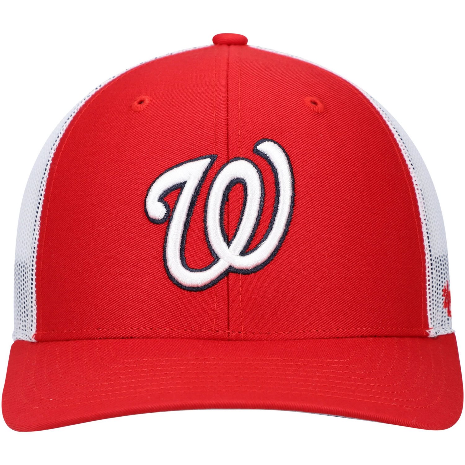 '47 /White Washington Nationals Primary Logo Trucker Snapback Hat - view number 2