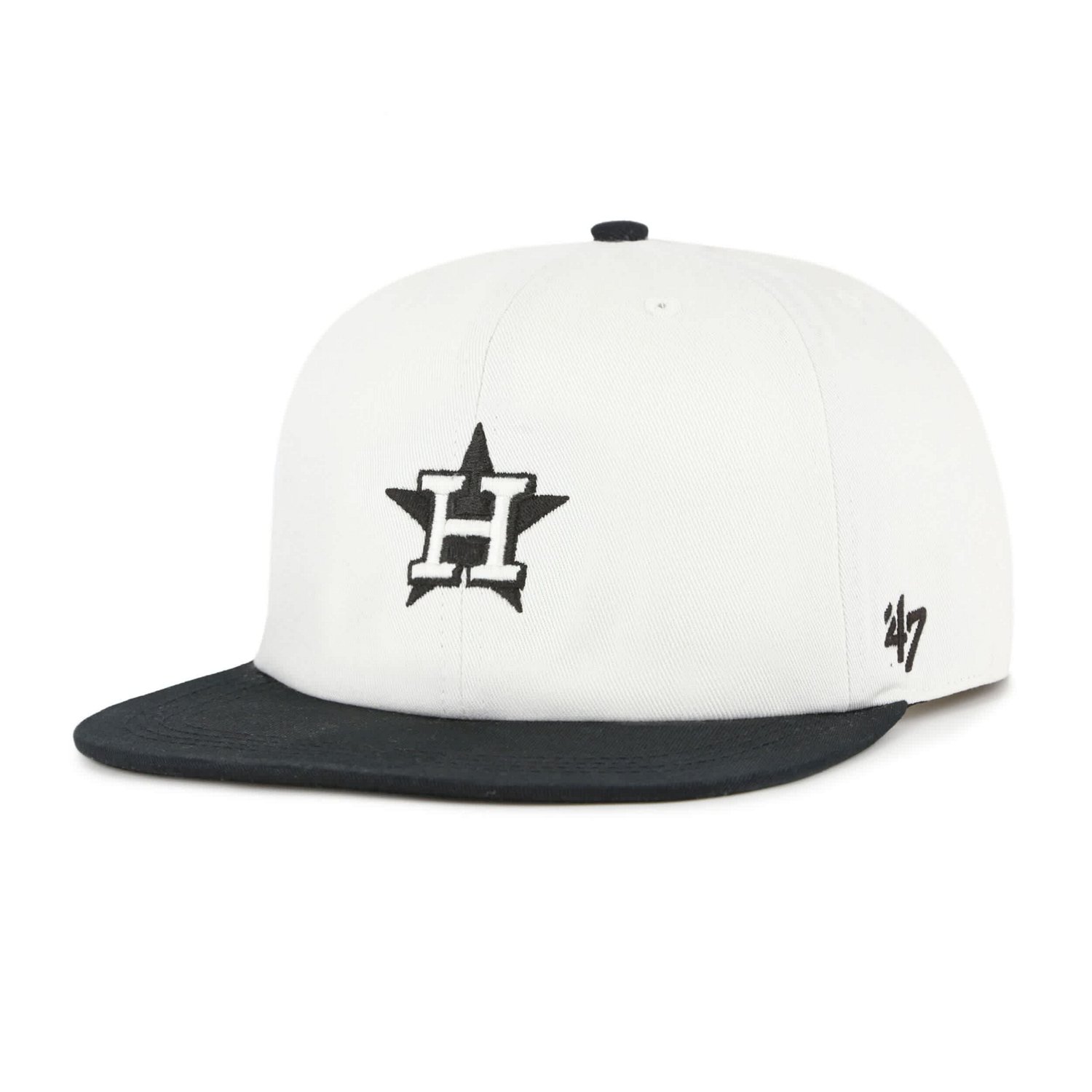 '47 Black Houston Astros Foundation Captain Snapback Hat
