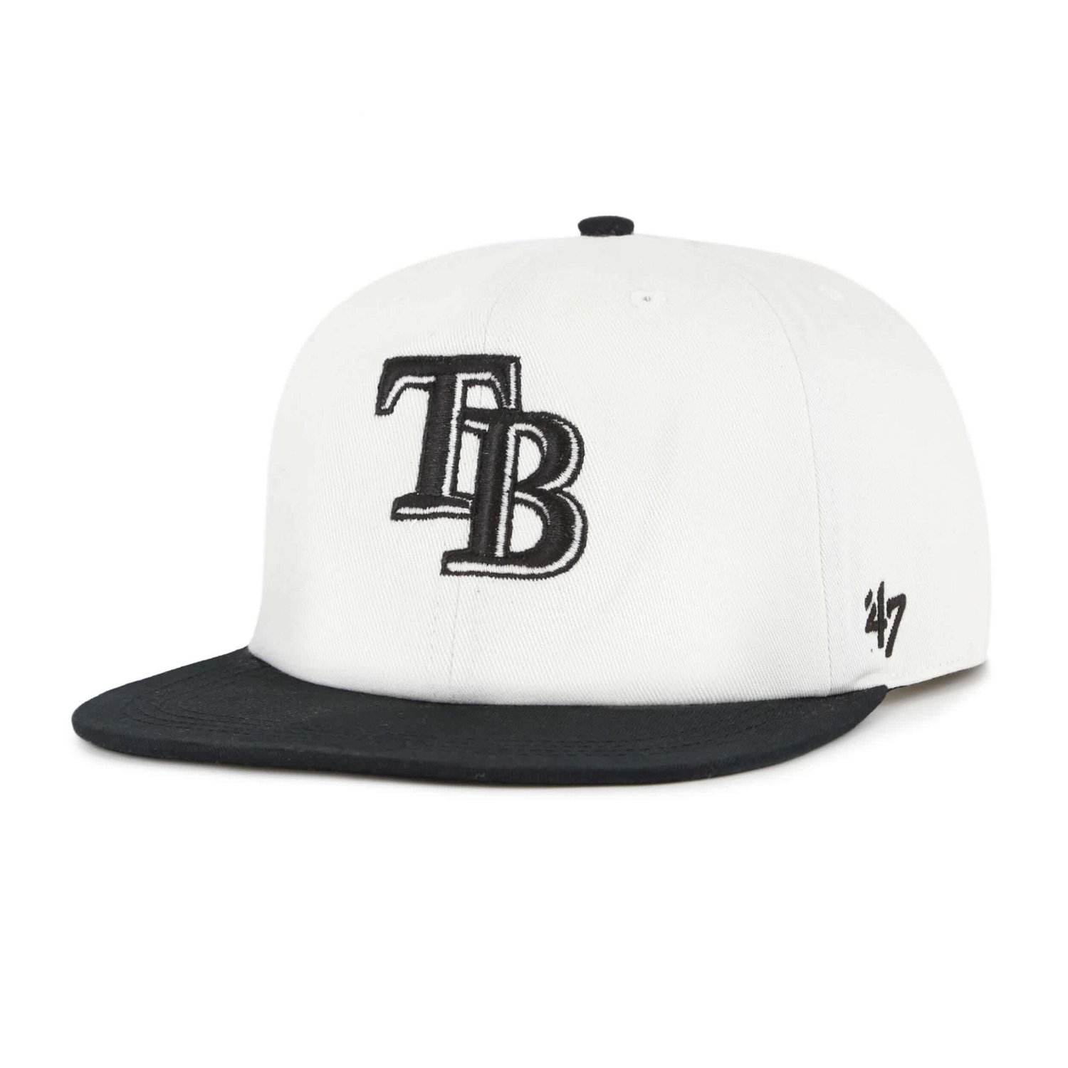 '47 Black Tampa Bay Rays Foundation Captain Snapback Hat - view number 2