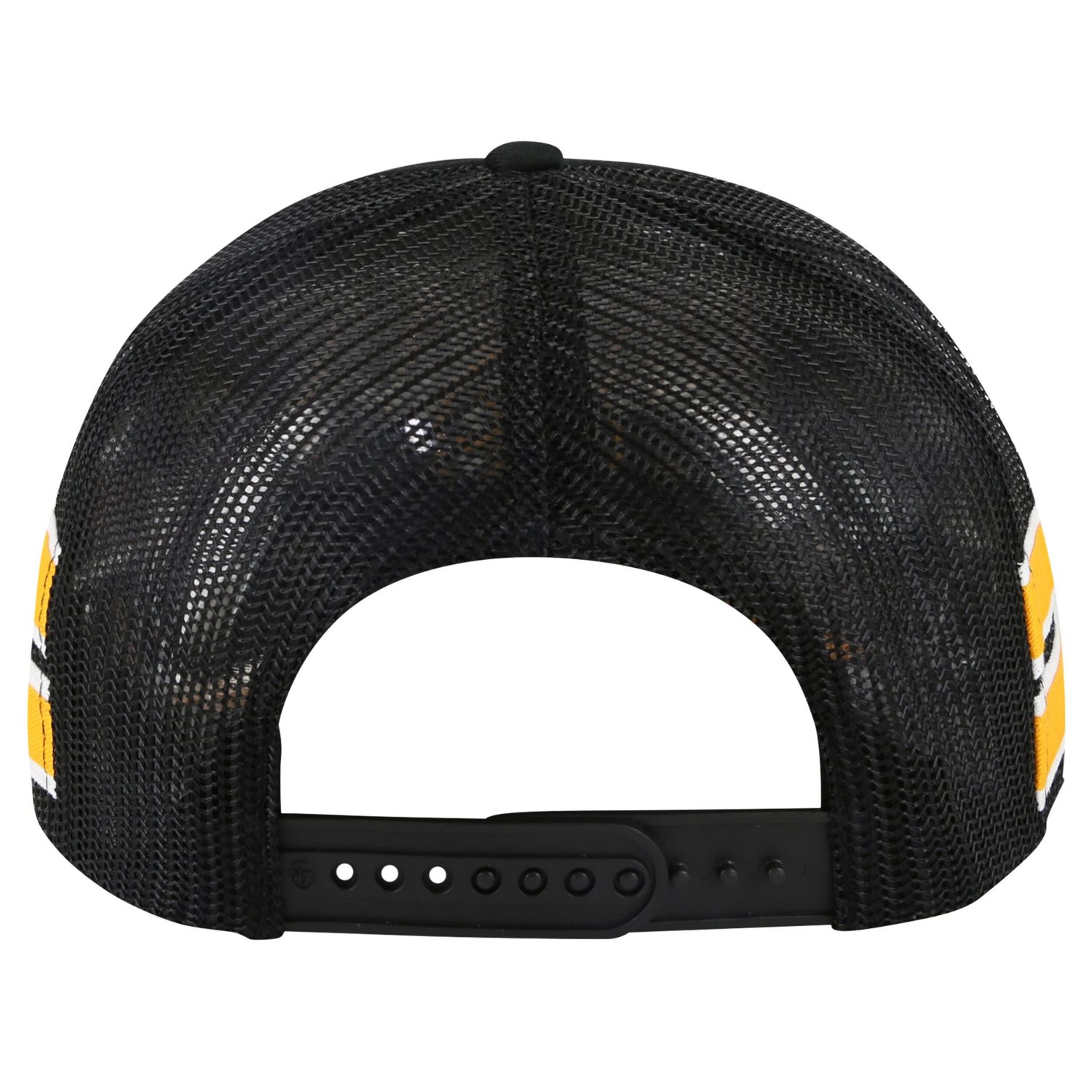 '47 Boston Bruins Sideband Stripes Trucker Snapback Hat