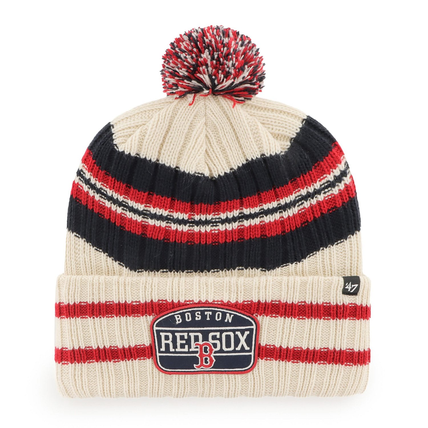 '47 Boston Red Sox Home Patch Cuffed Knit Hat with Pom                                                                           - view number 1