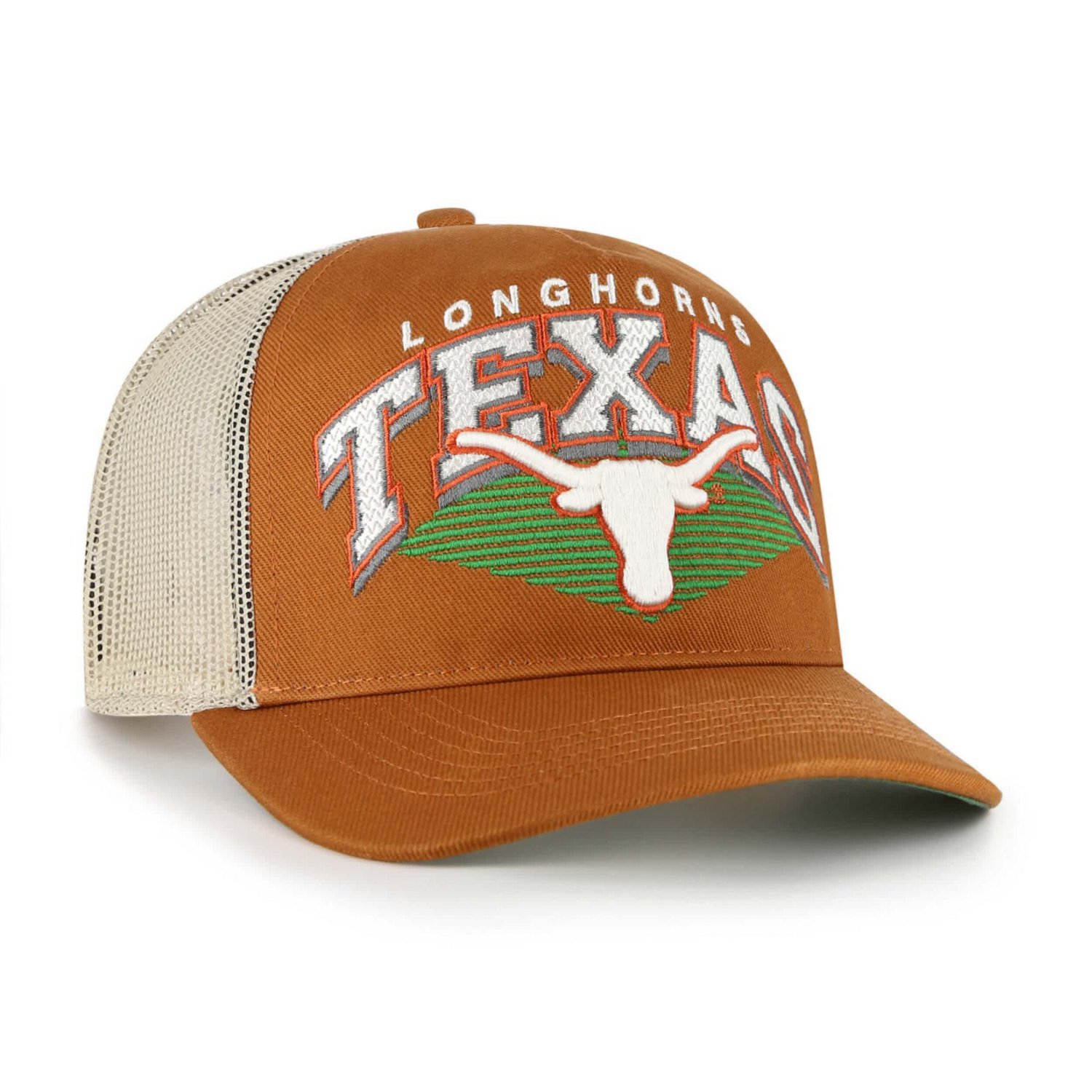 '47 Burnt Texas Longhorns Pomona Mesh Hitch Adjustable Trucker Hat - view number 2