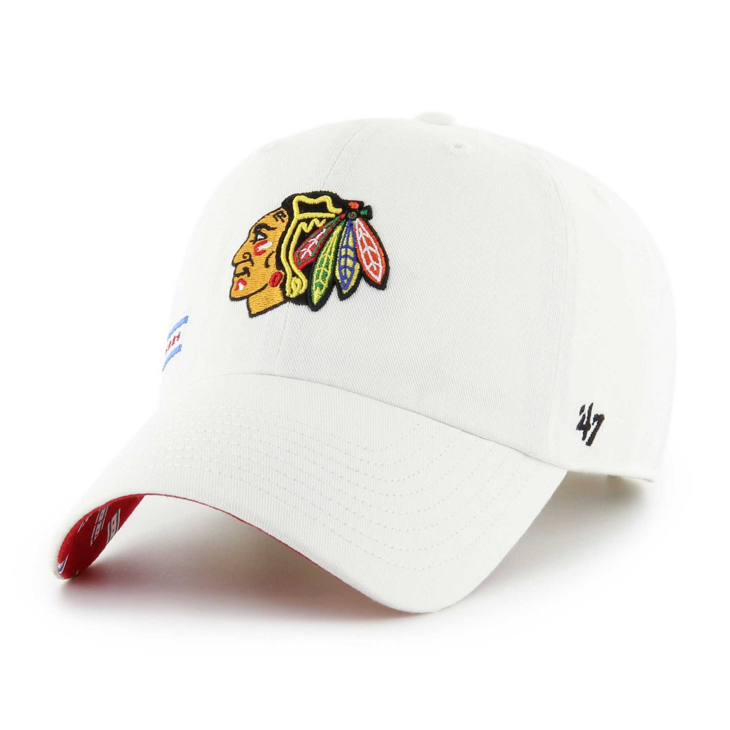 '47 Chicago Blackhawks Confetti Clean Up Adjustable Hat                                                                          - view number 2